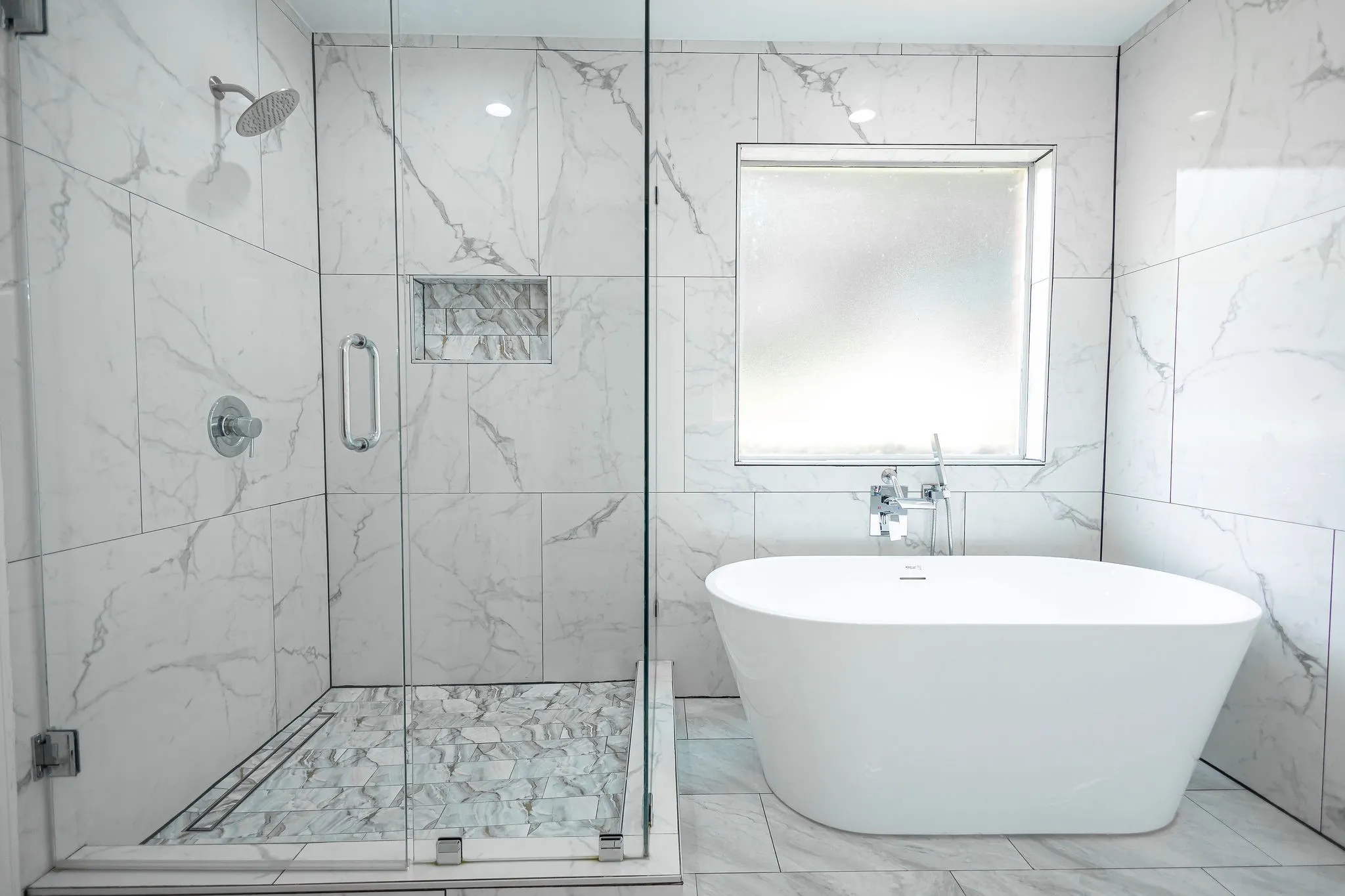 Fully updated primary bath