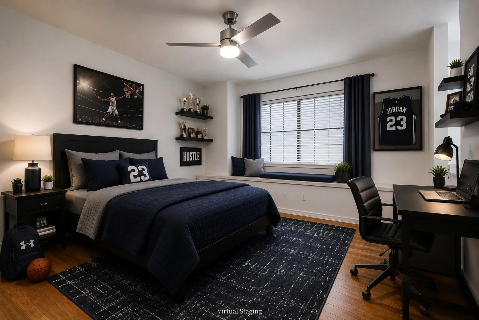 2nd floor bedroom, jack and jill bathroom. 1 of 3 upstairs bedrooms