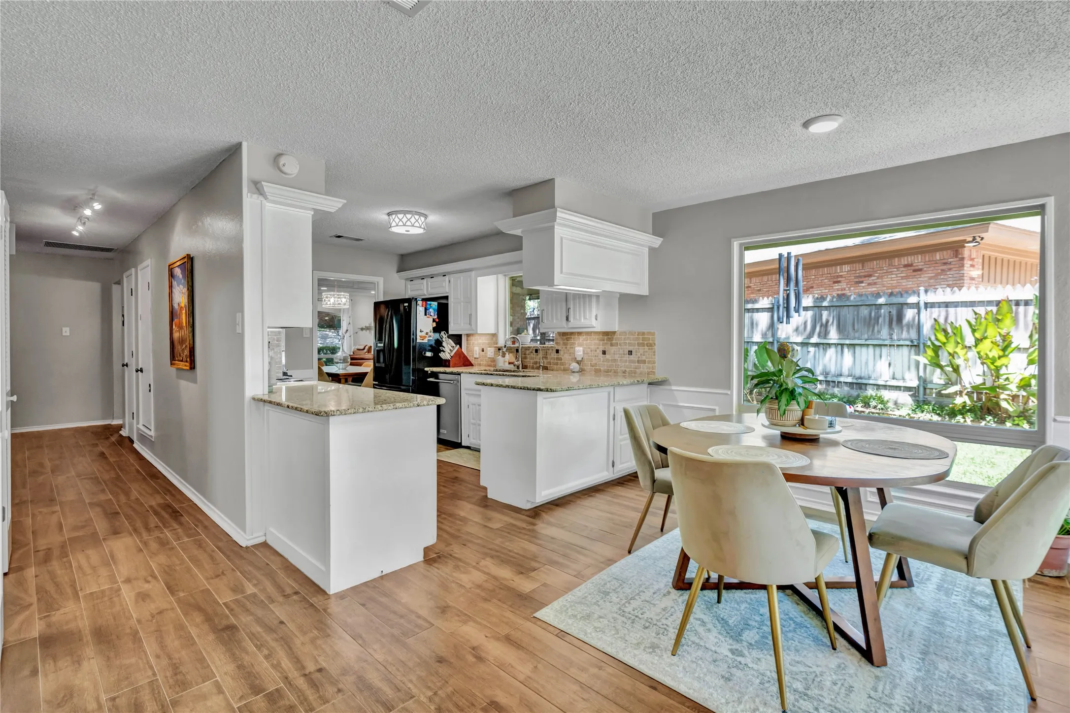 Breakfast nook is spacious and comfortable