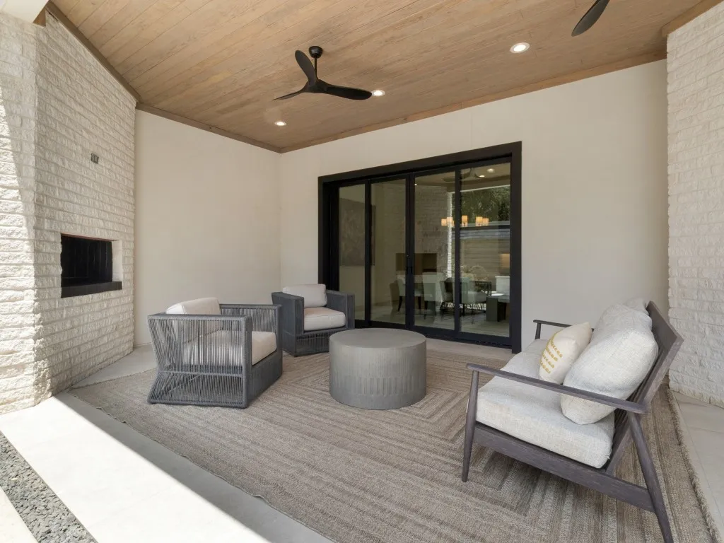 Downstairs outdoor living off the living and dining area