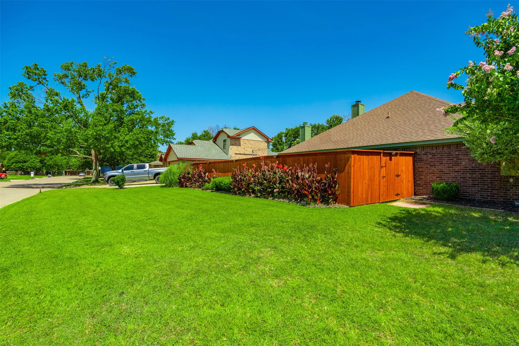 Front side yard.