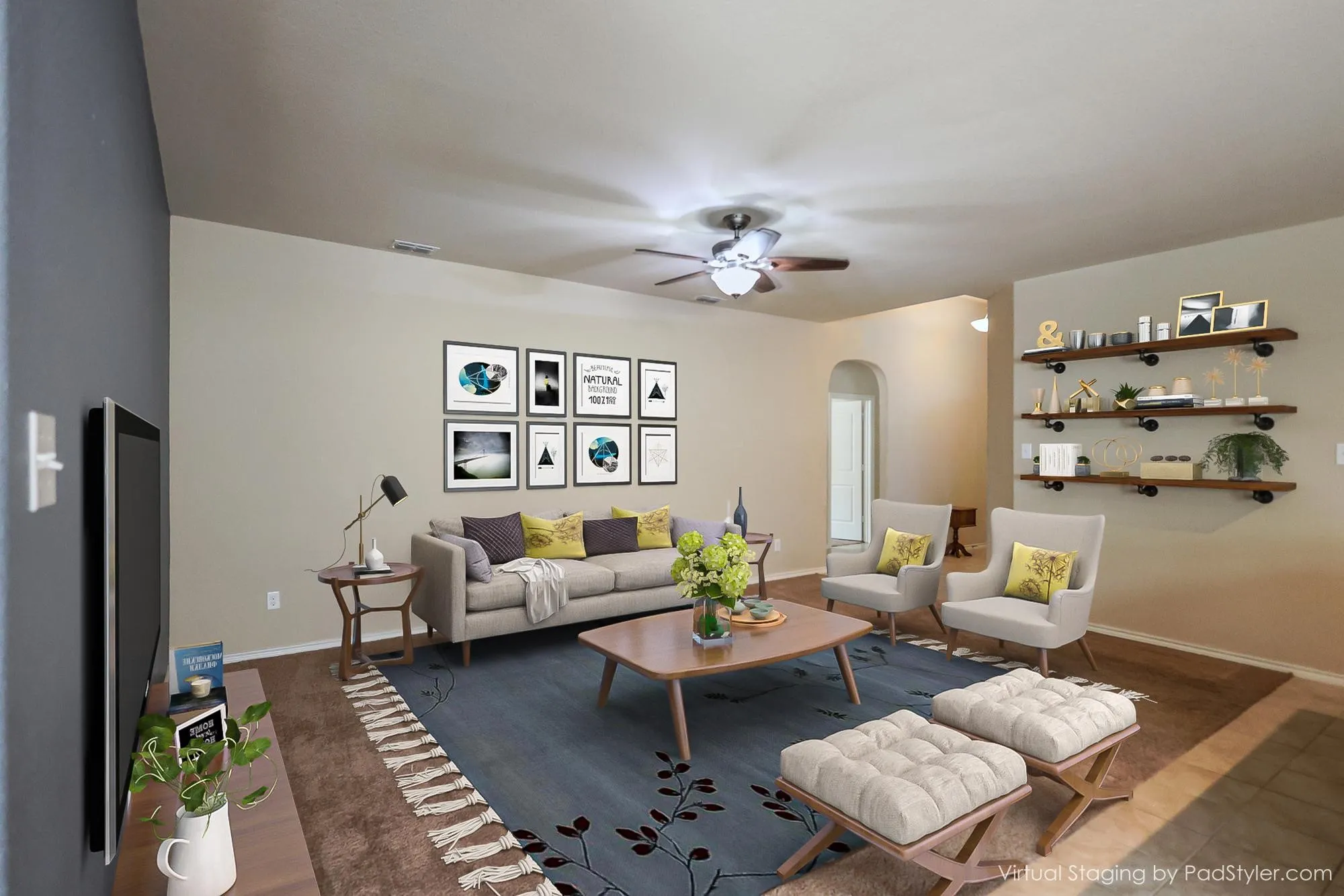 Some Virtual Staging To Show How Beautiful This Room Can Be!! Imagine What You Can Do With Thsi!!