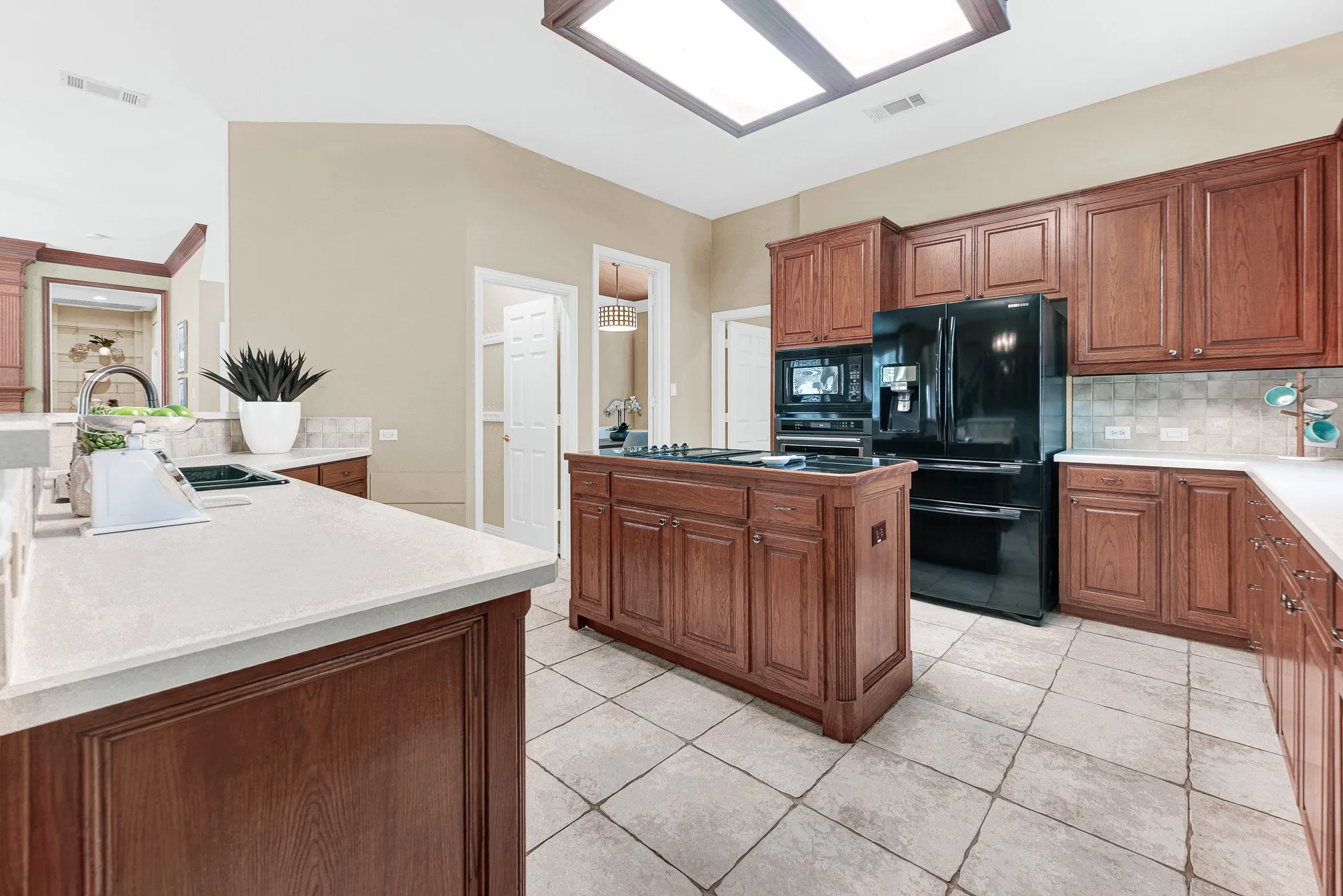 Tons of counter space and cabinets