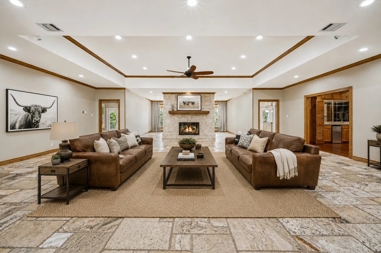 Virtually staged Living Room