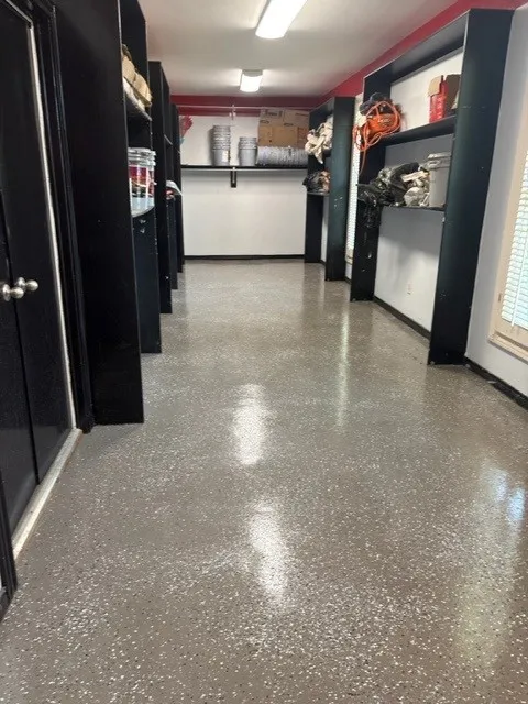 Attached to the garage and in the front of the home is a 'shop', a place for hobbies, and/or storage.