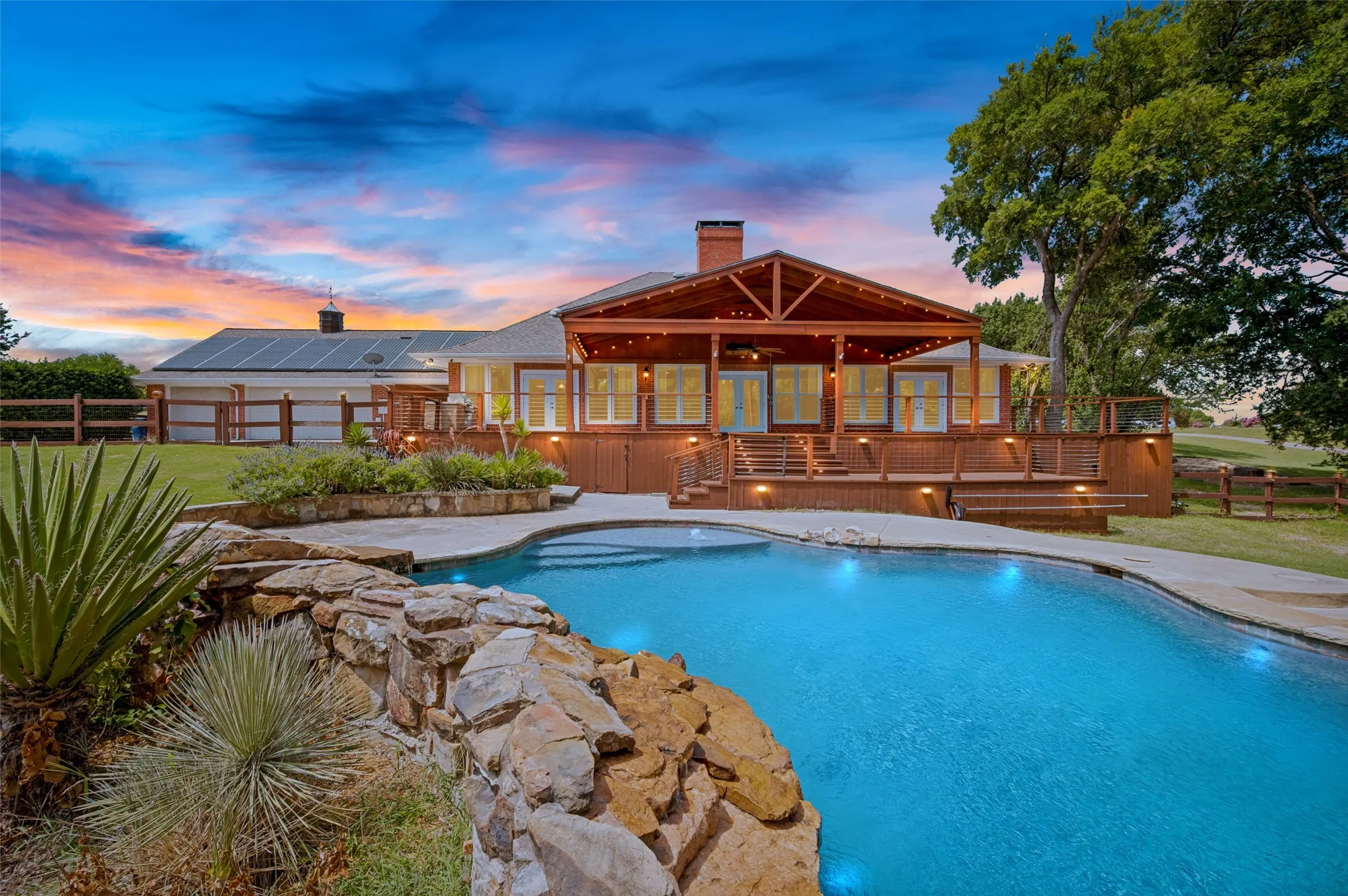 The pool and back covered porch are perfect for entertaining friends and family! 3 new doors open up to the porch - from the kitchen, dining room and primary bedroom.
