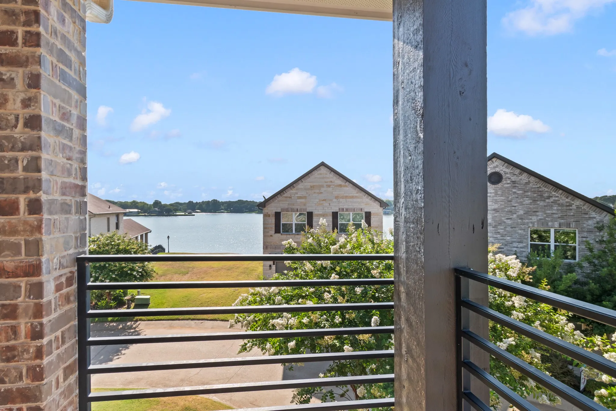 Water views from upstairs balcony