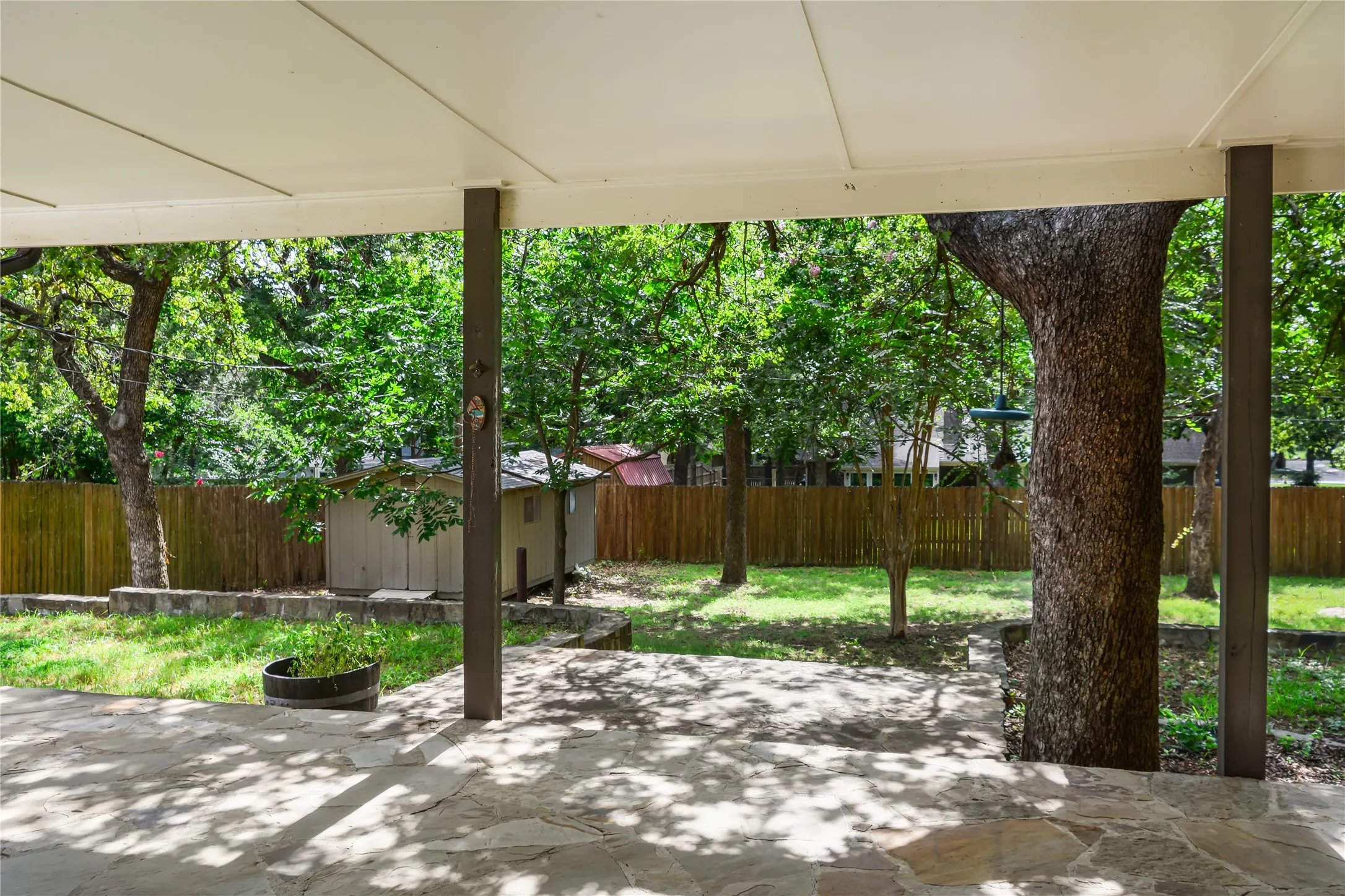 Backyard view from door