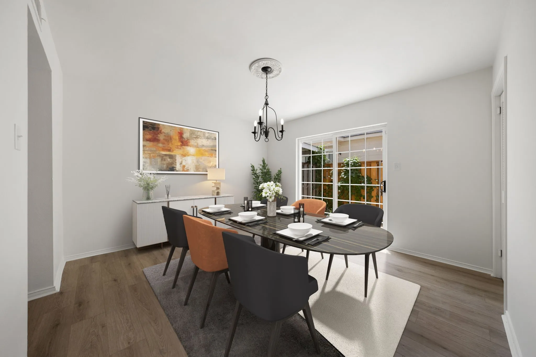 Virtually Staged Dining Room