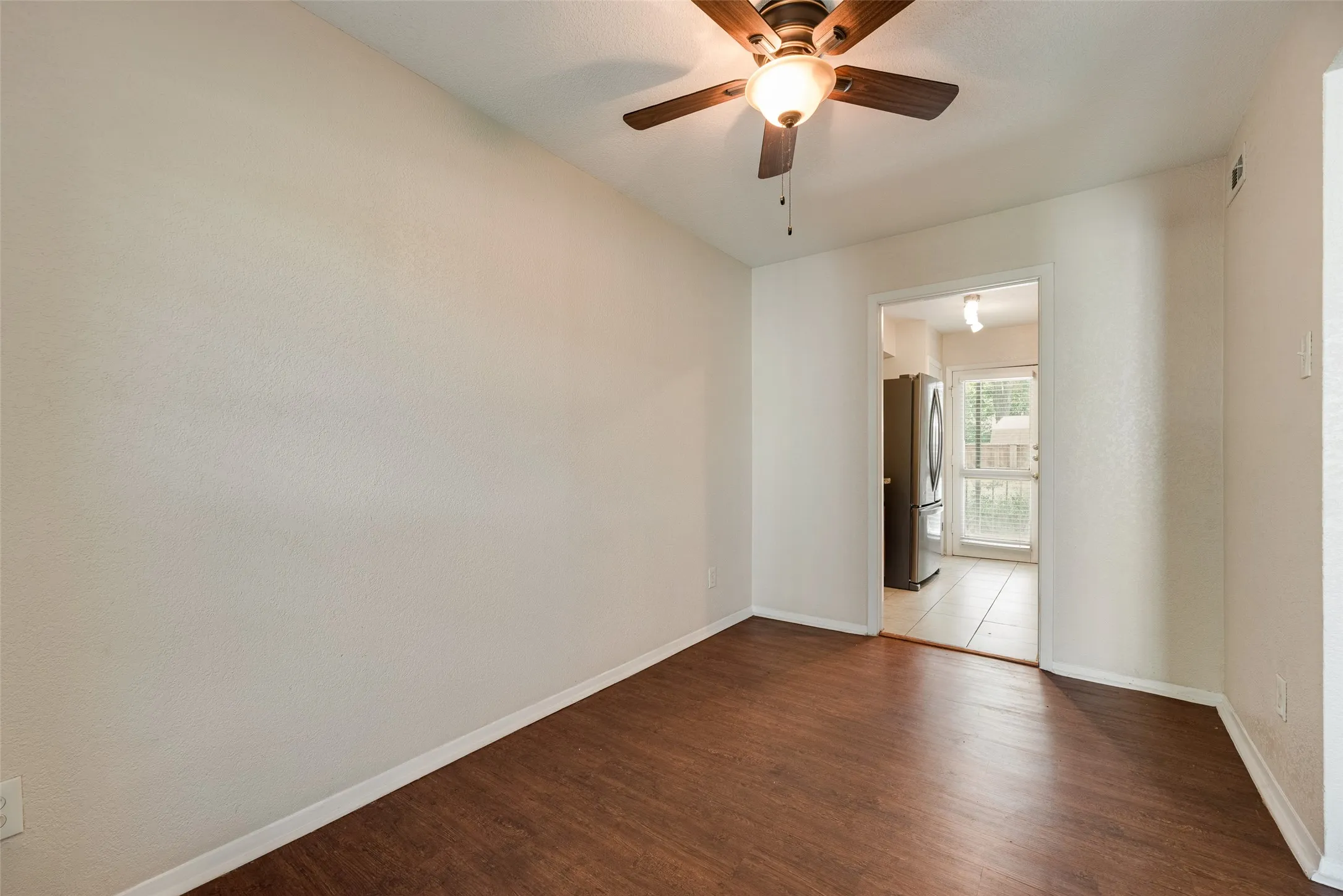Opens to the kitchen and extra large living room