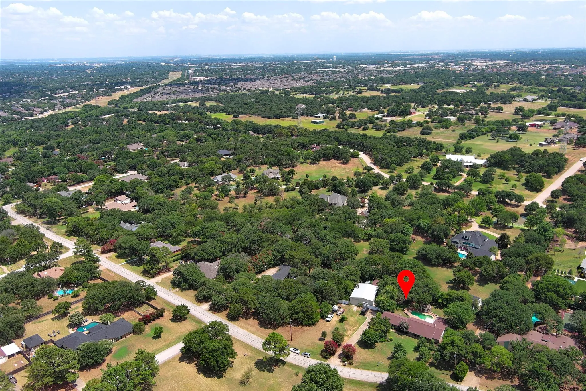Aerial view from property to FM 407