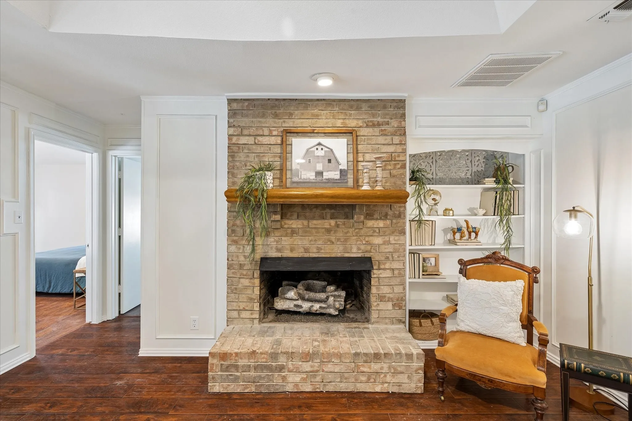 Cozy fireplace