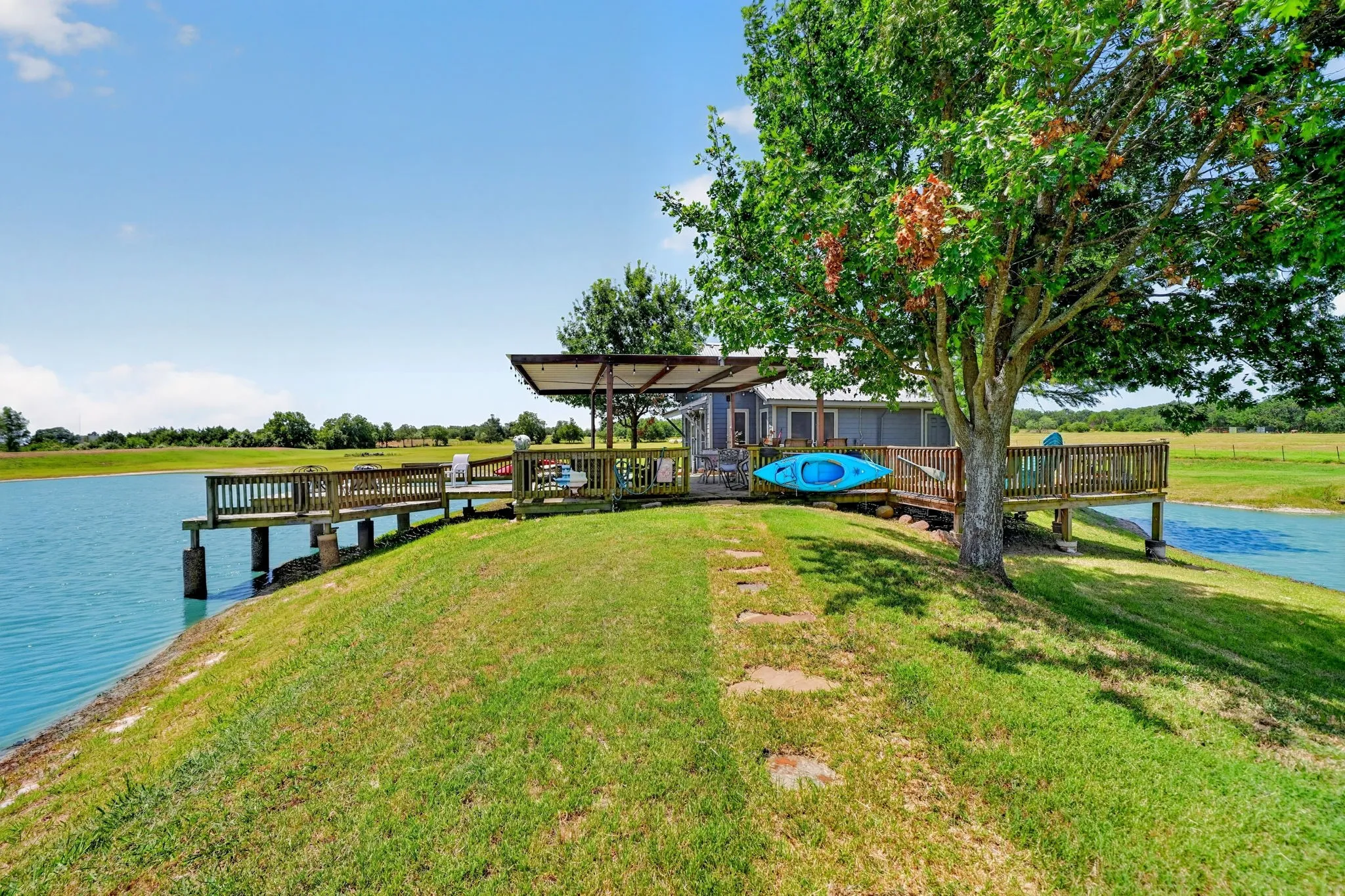 dock over pond