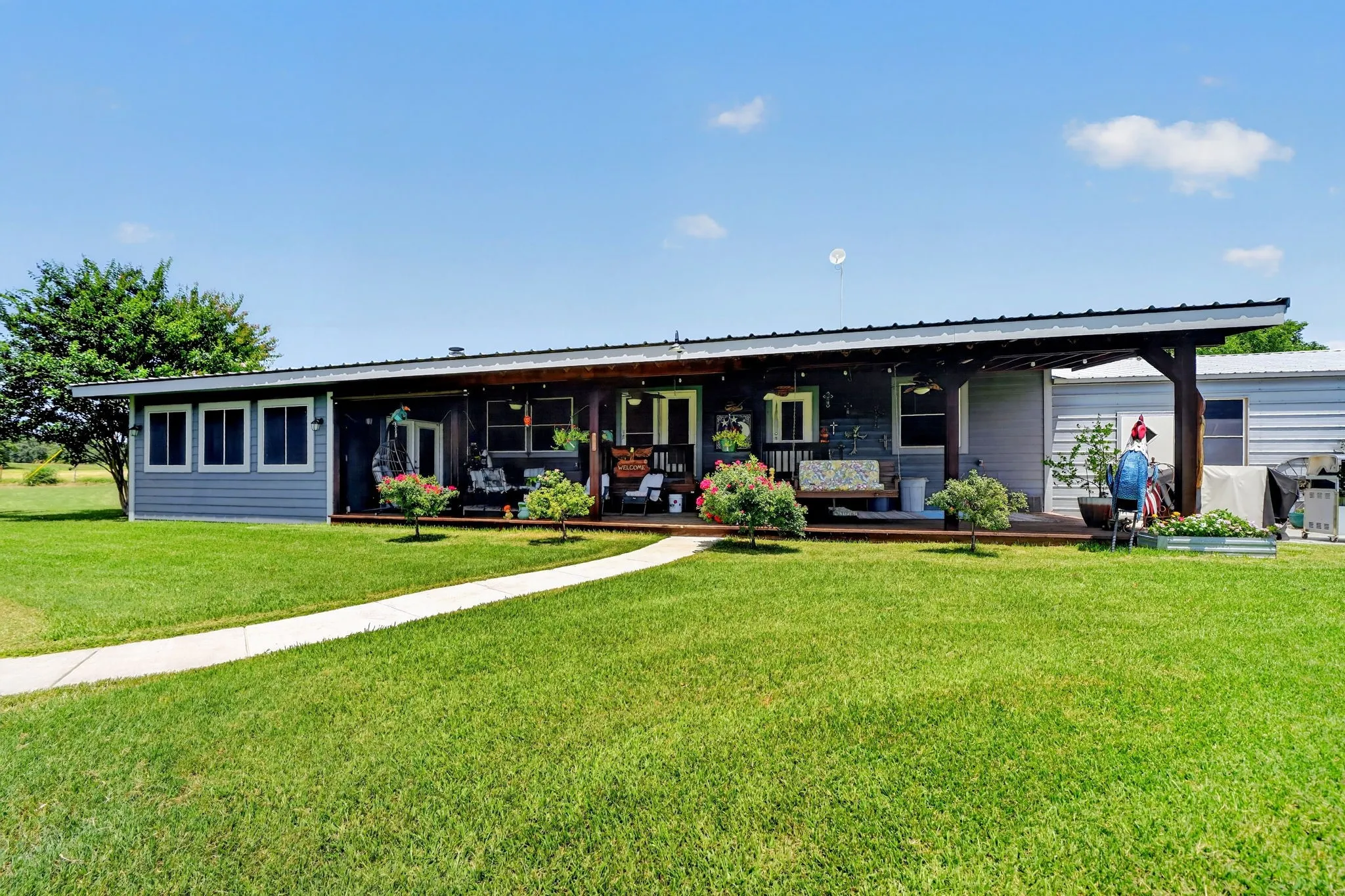 Rear porch and deck