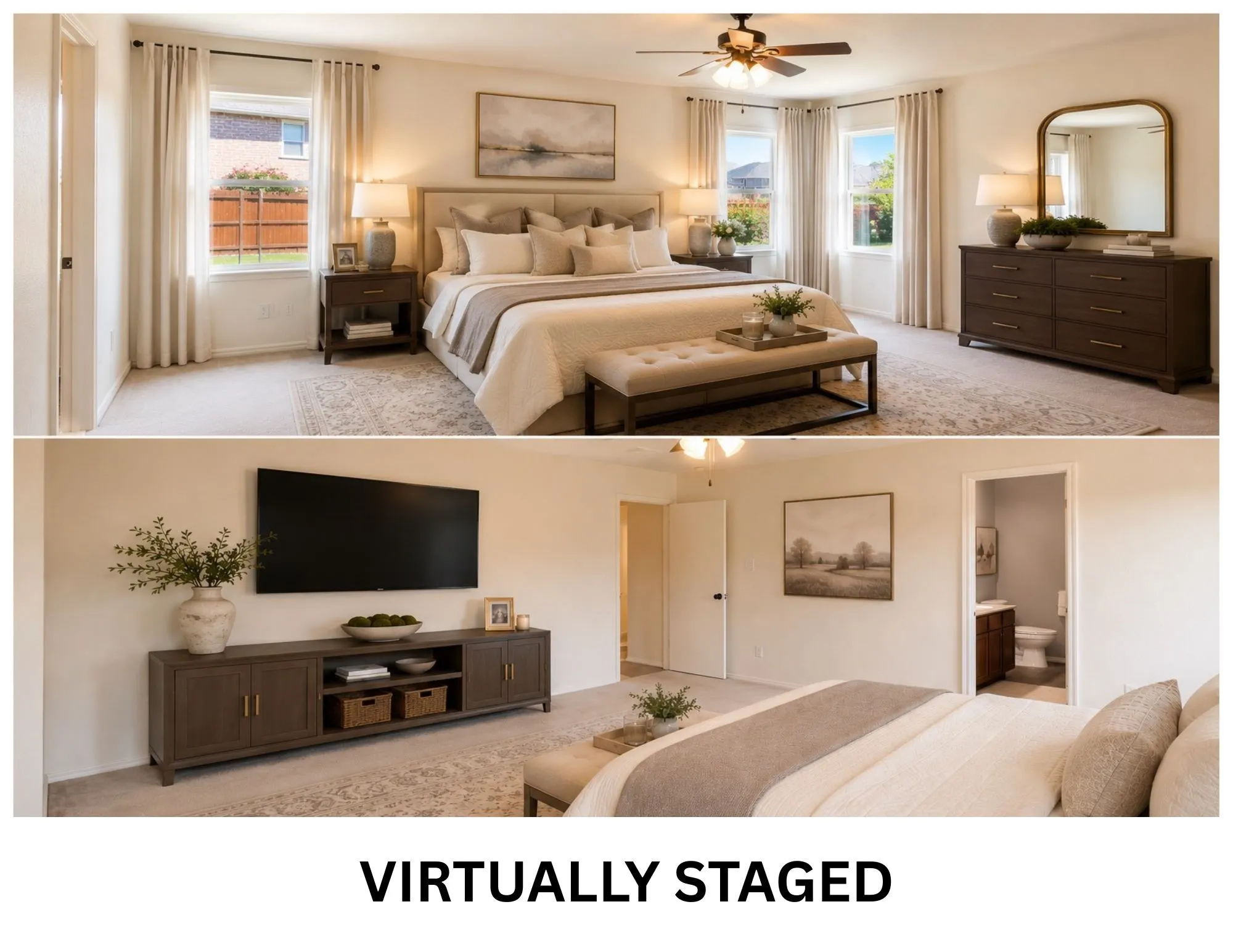 Second Primary Bedroom - 2nd Floor- Virtually Staged