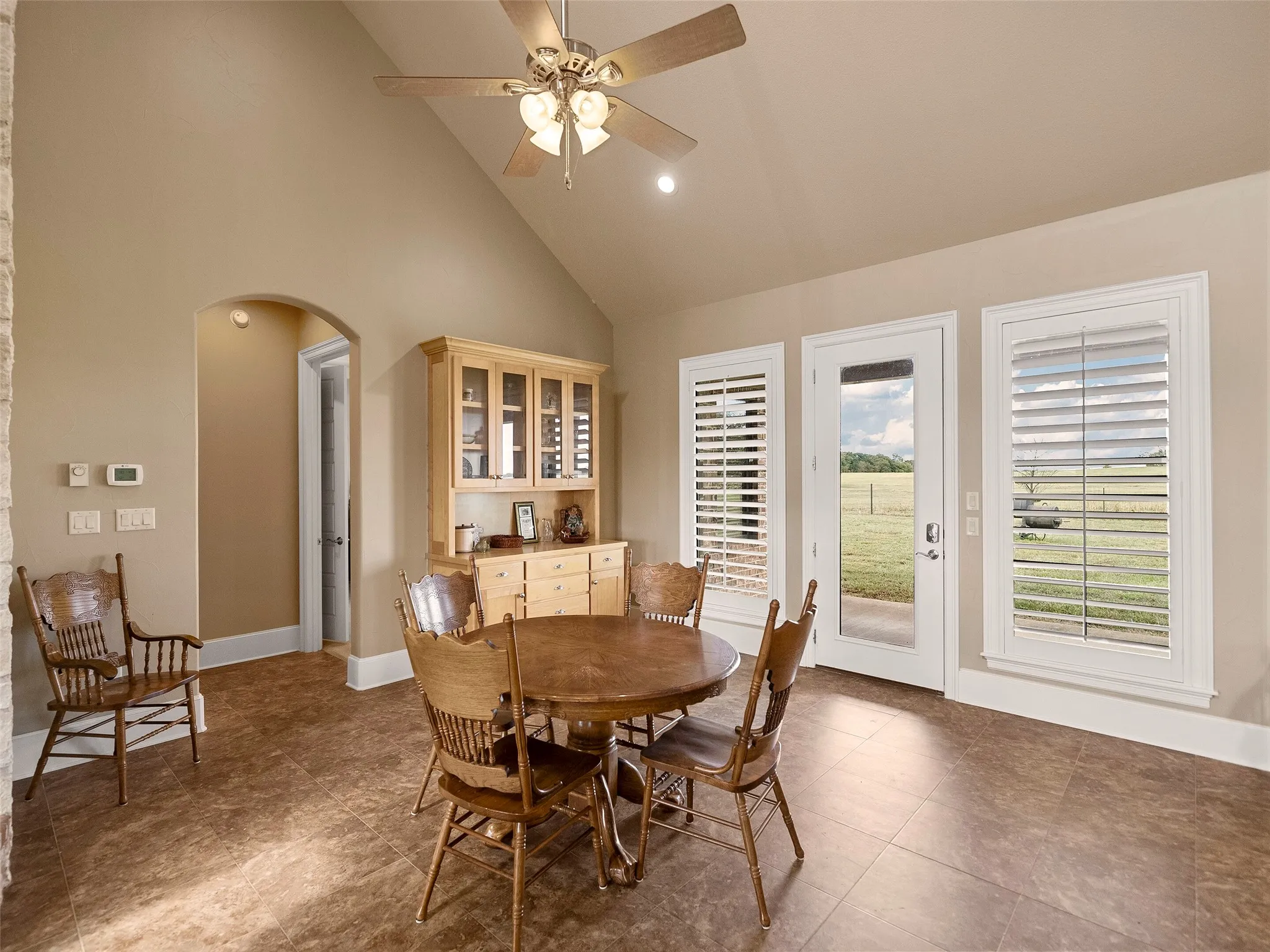 DINETTE...Tile Floor, Door To Cvrd Back Porch