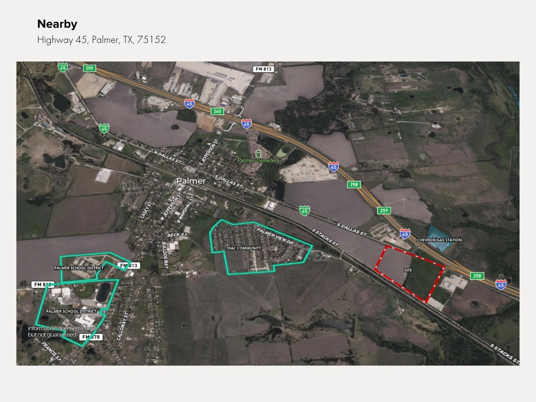 Unimproved Land For Sale in Ellis County , TBD I-45, Palmer, Texas 75152, 0, 0, Garage spaces, 0 Sqft, built in 0, Price $1,560,000, mls#21321477, Real Estate Agent in Palmer, Homes For Sale in Ellis county, Homes For Sale in Palmer, Realtor in Palmer Texas, Real Estate Brokerage Independent Realty Texas, Luminita Cordes Realtor