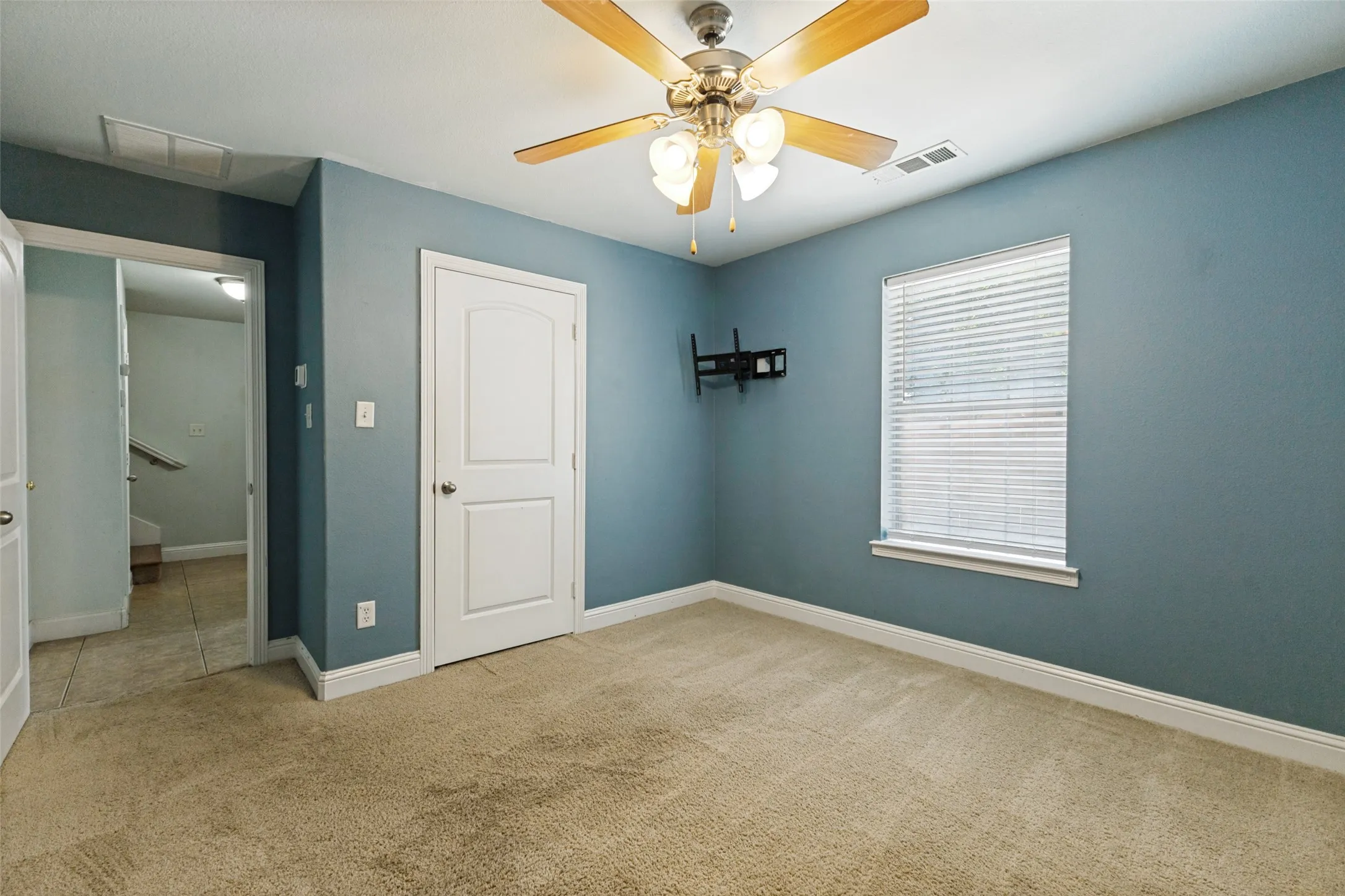 This bedroom is on the first floor