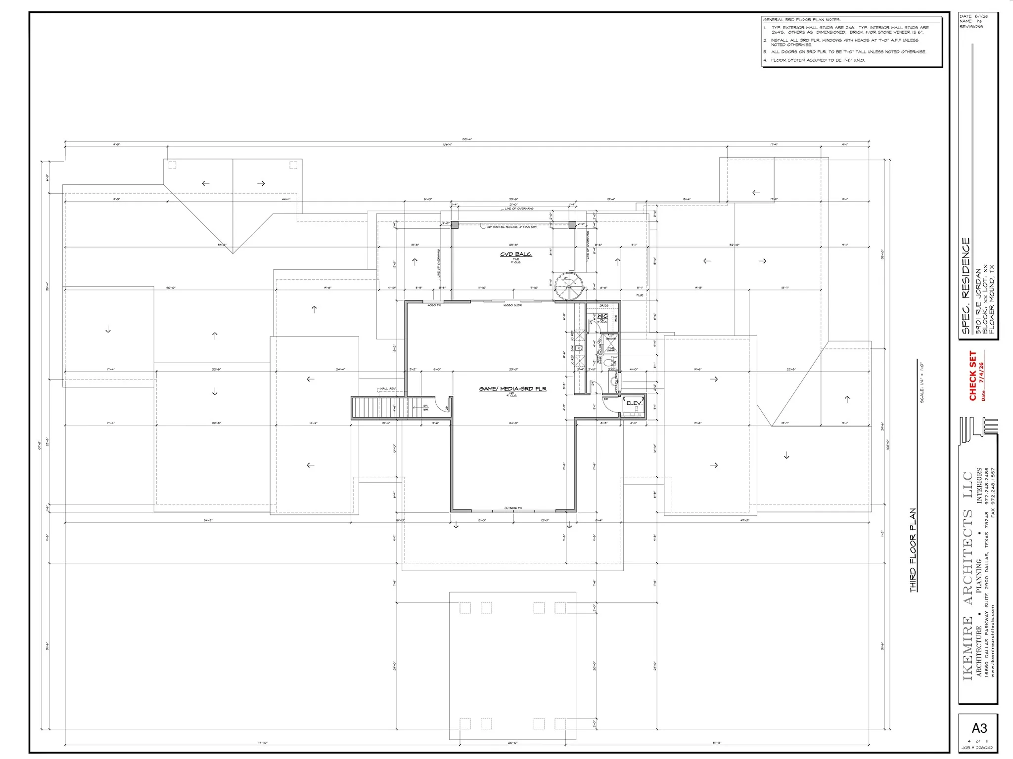 Floor plan detail - full architectural set available from the builder