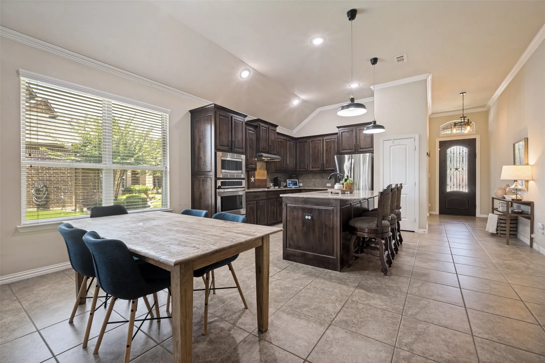 Breakfast area into Kitchen