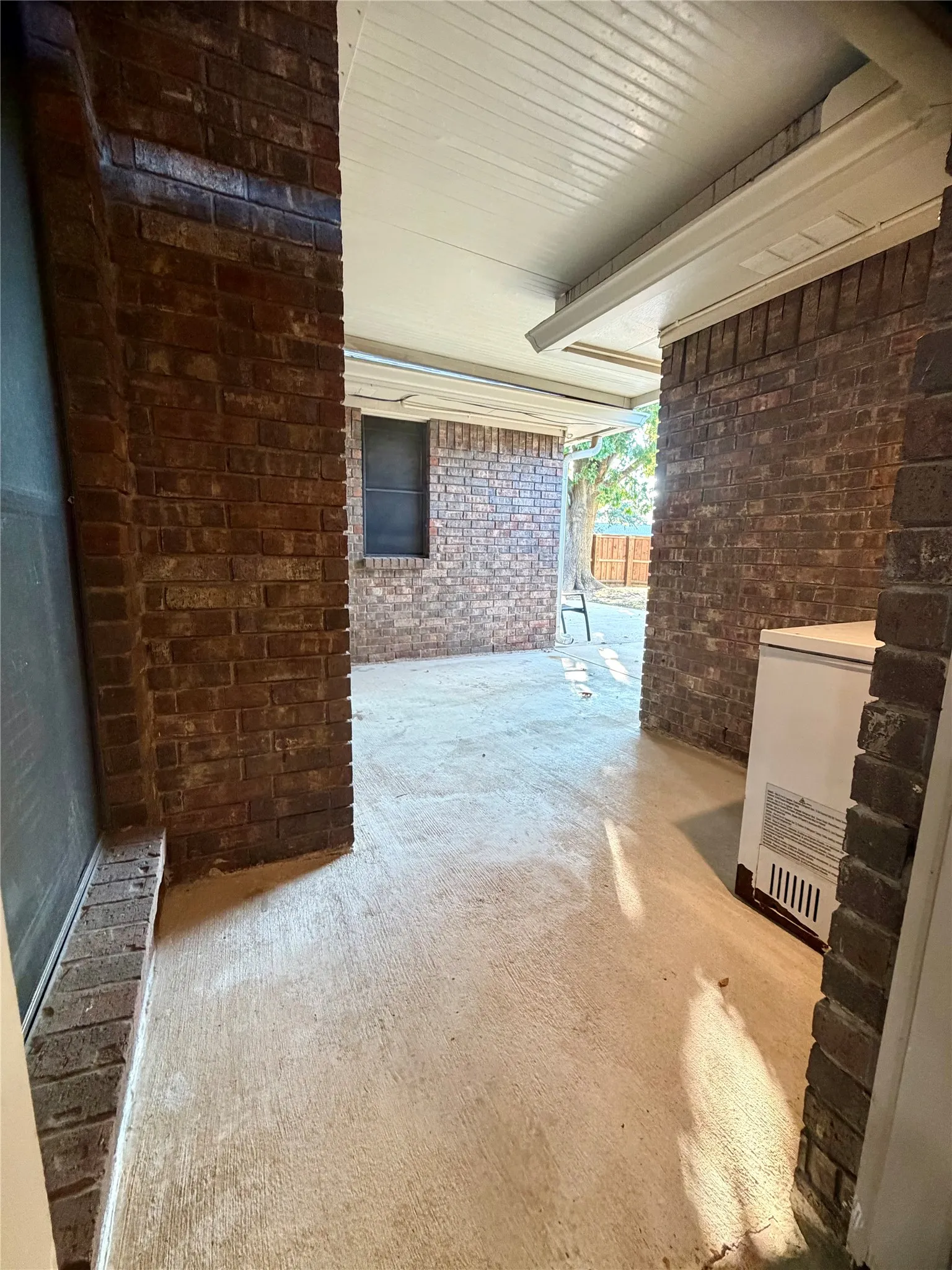 Covered patio area