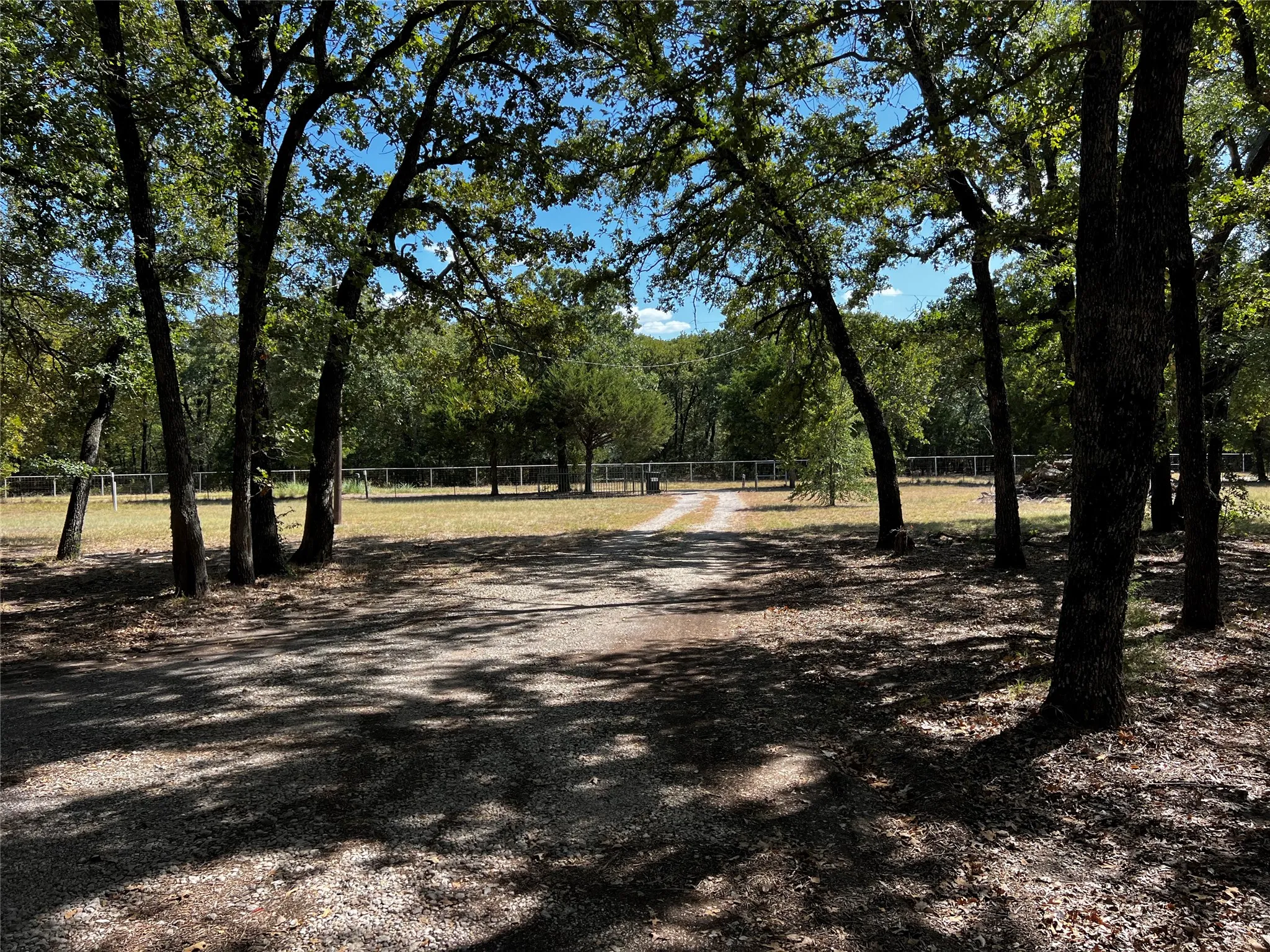 Looking from house driveway towards Gated Entry on Country Road 4068