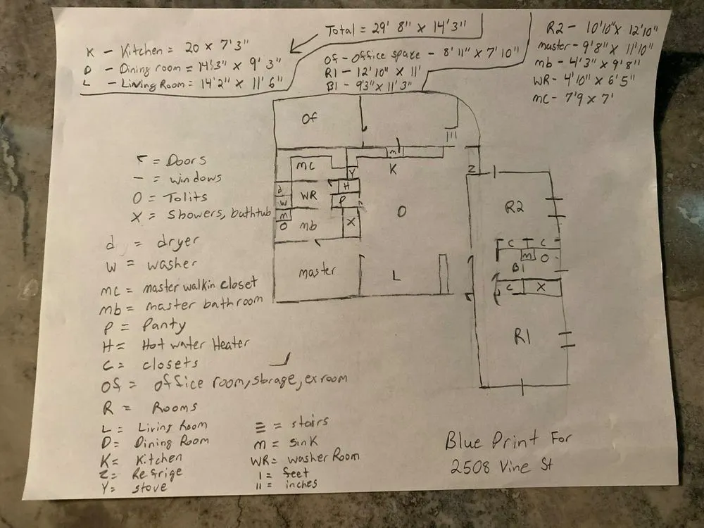 Floor plan diagram provided by seller