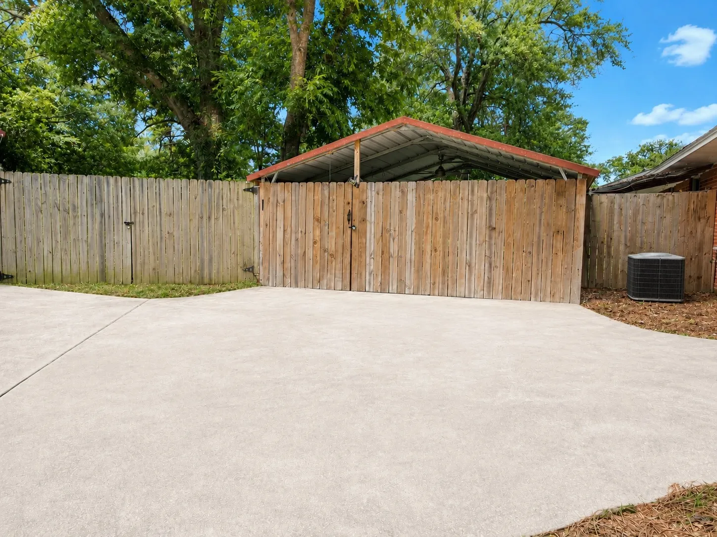 Fenced Carport Area
