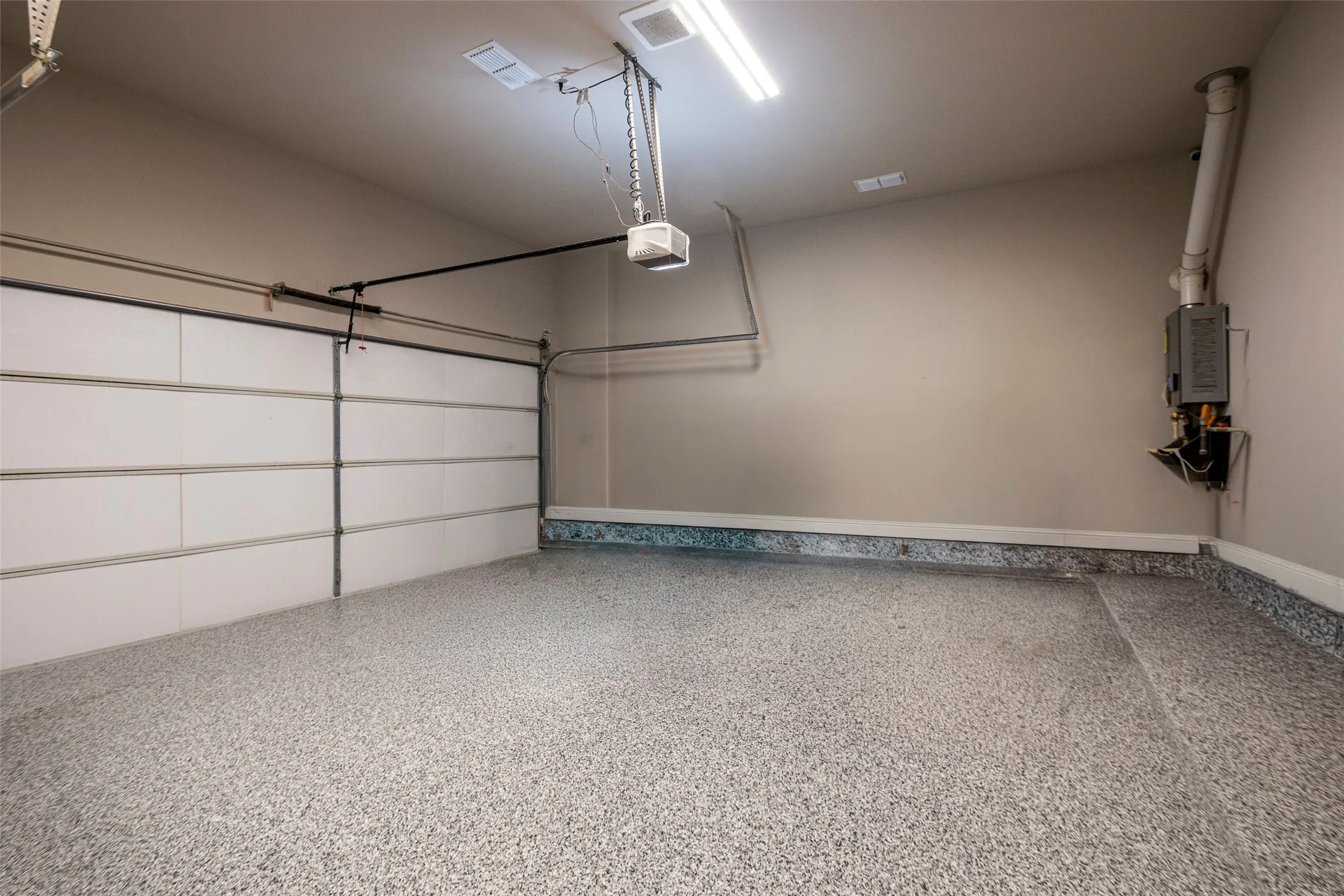 # car epoxied garage with optional A/C and lift storage