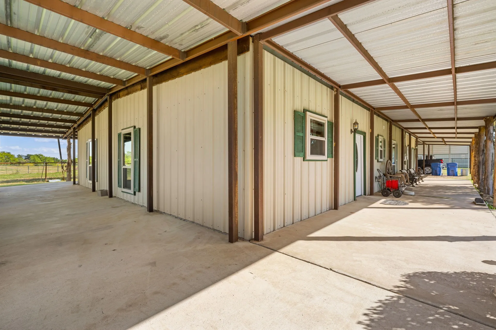 view of front and side porch