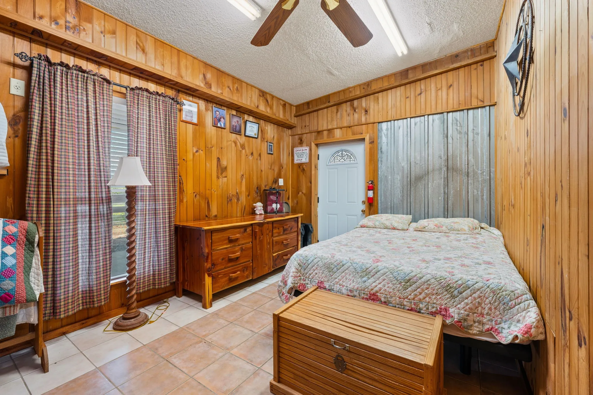 Bedroom outside of large flex space/game room