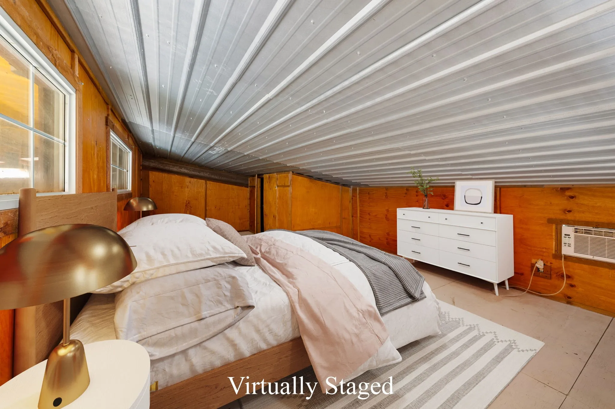 Digital stage of loft for living quarters in barn
