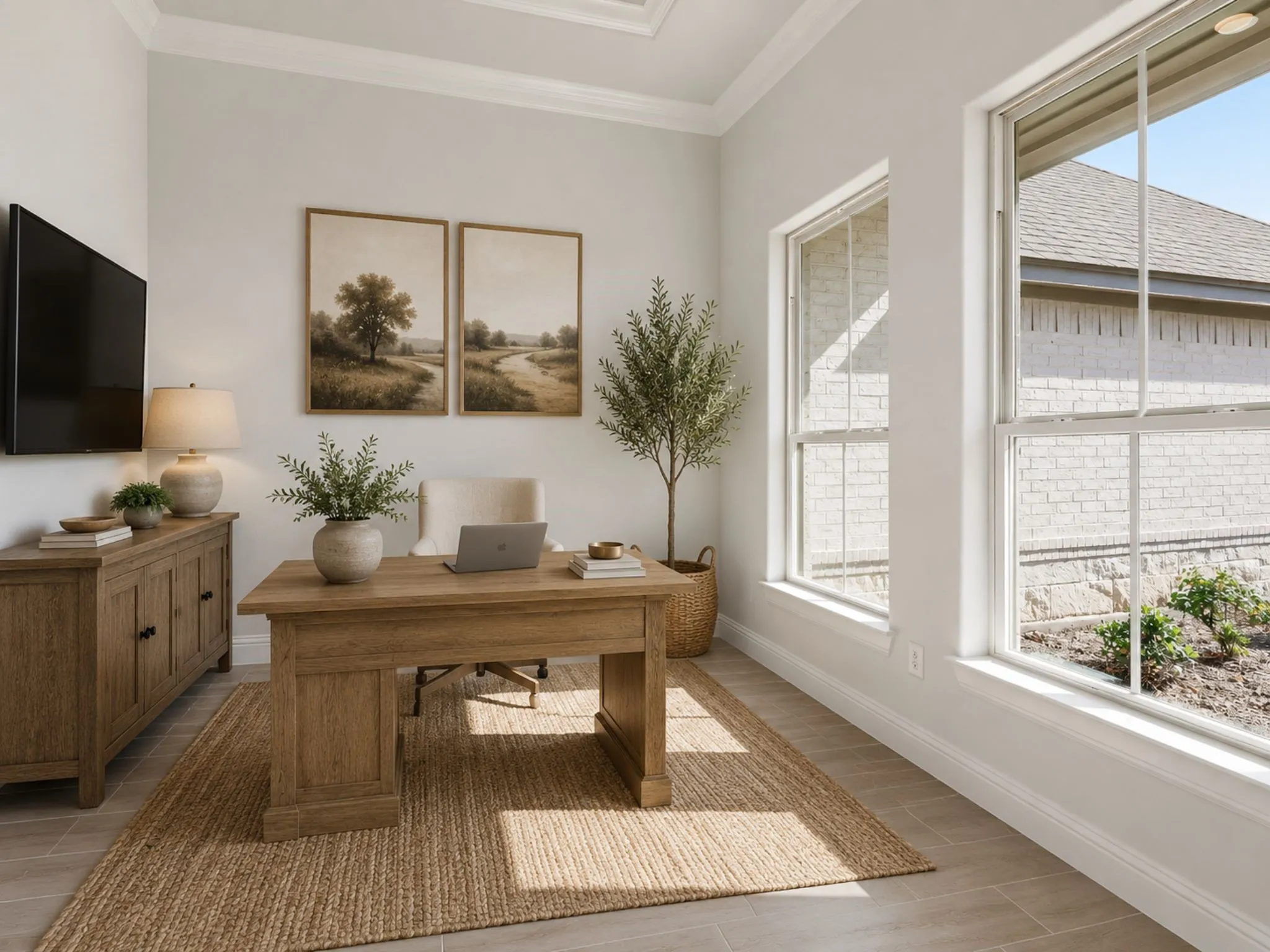 Virtually Staged Home Office