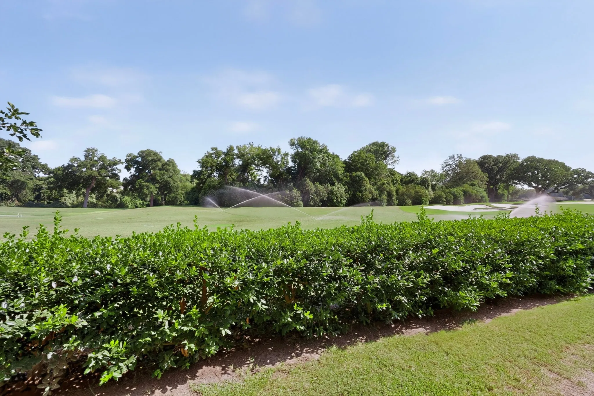 Back patio view of the 18th hole