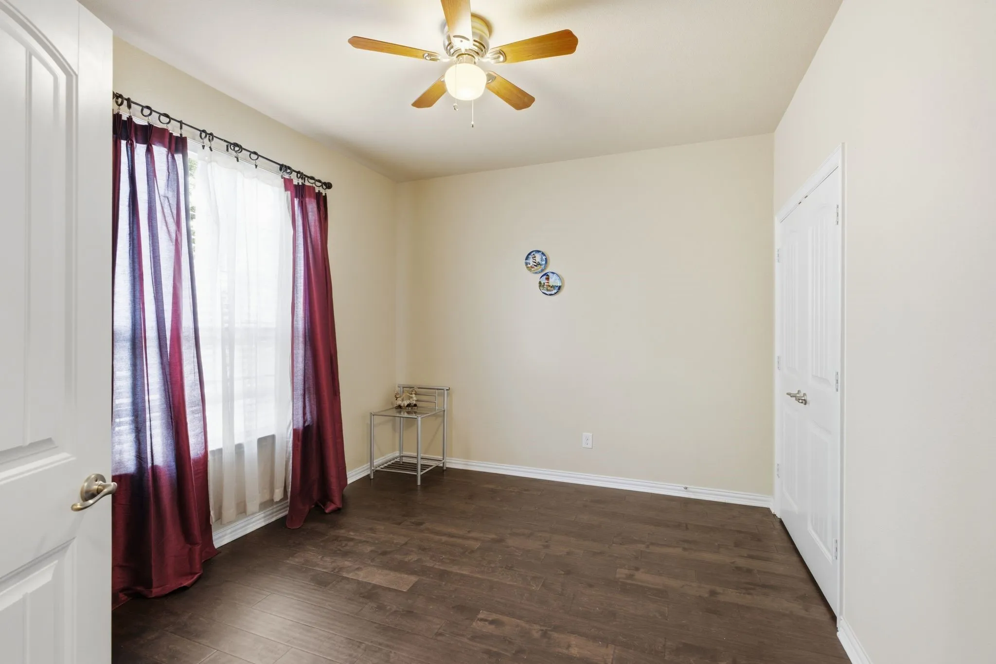 Secondary bedroom downstairs being used as an office