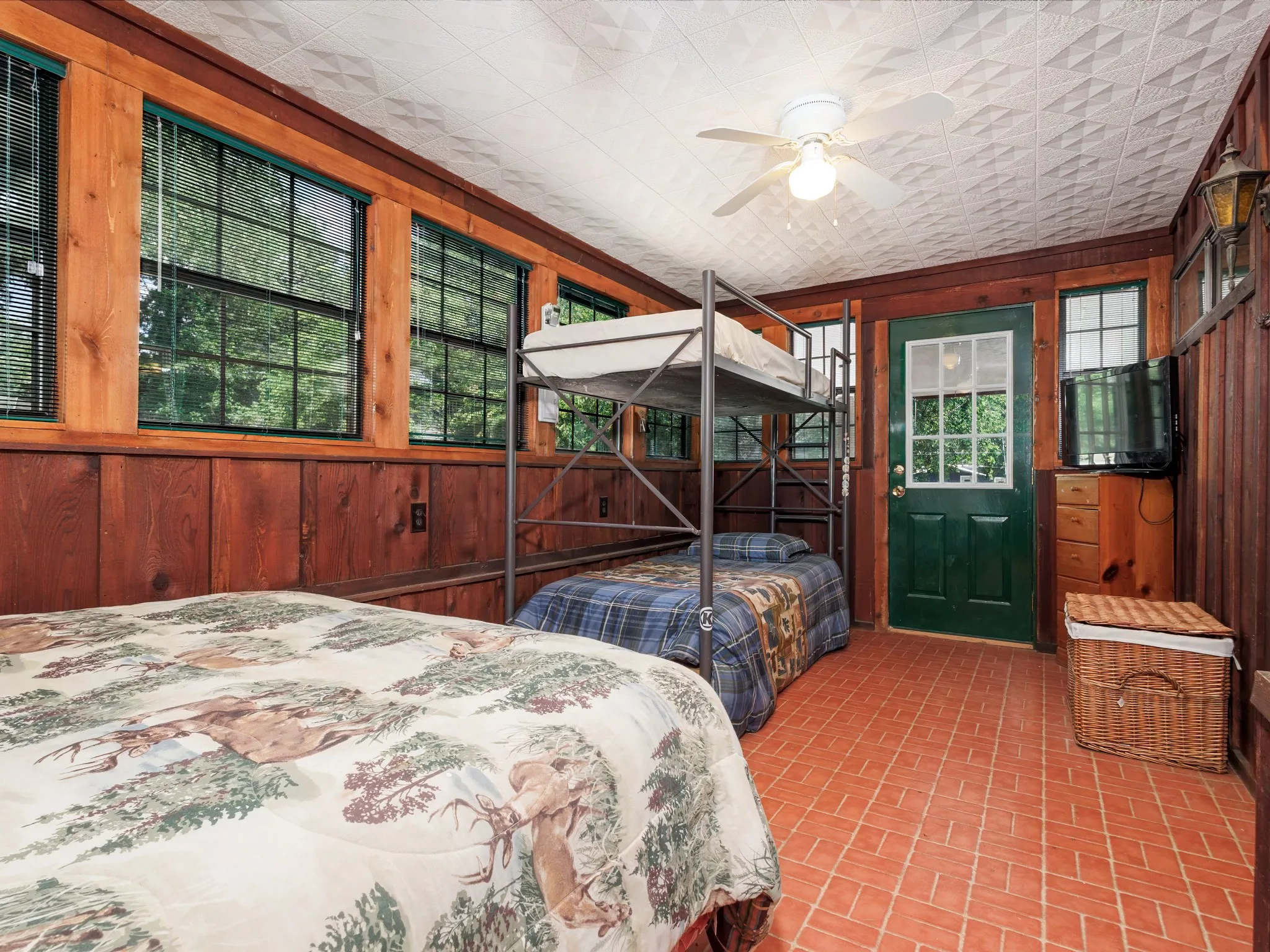 The third bedroom is a fun bunk room.