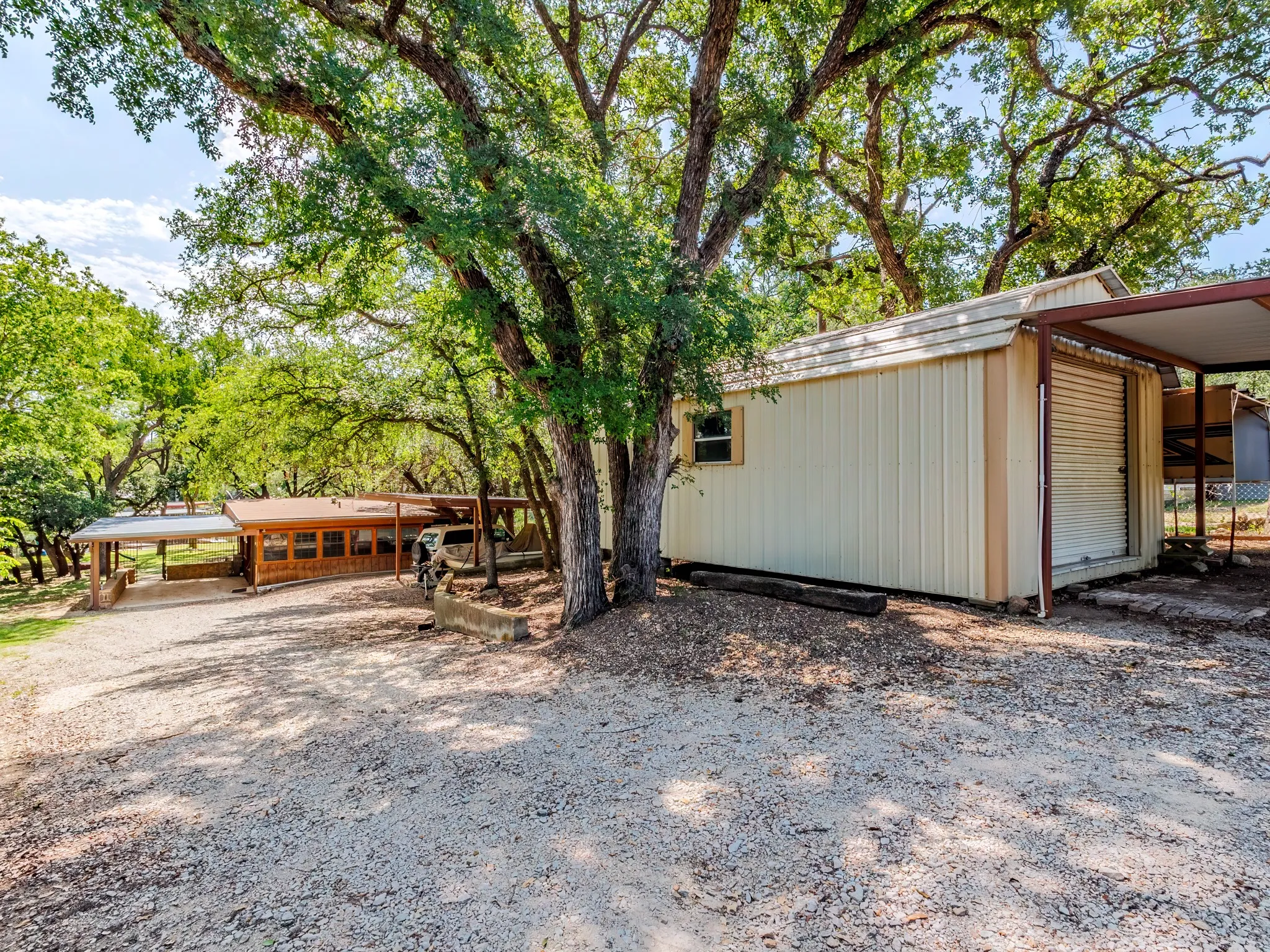 The 0.4-acre lot offers space and comfort.