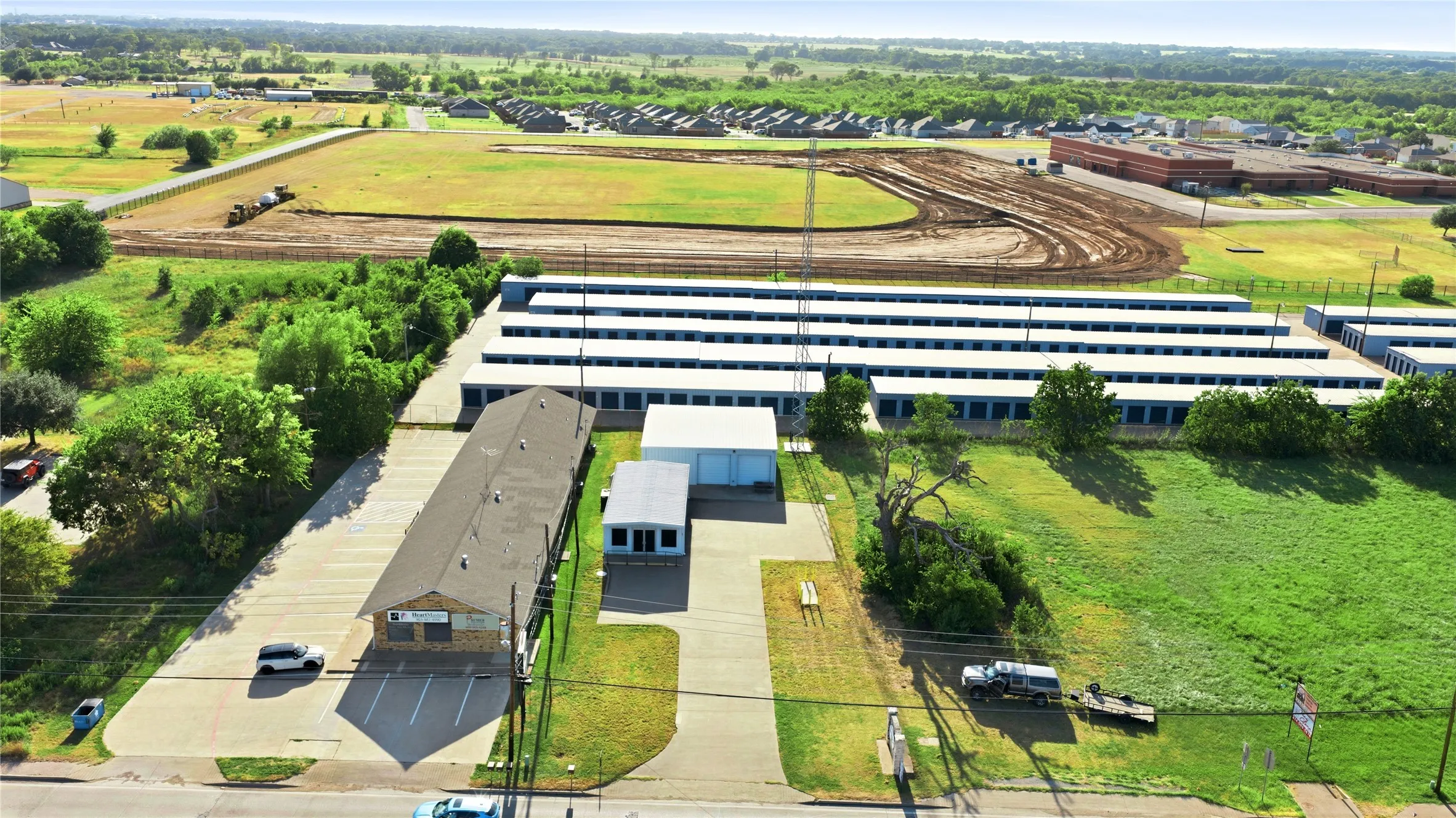 Aerial from the street
