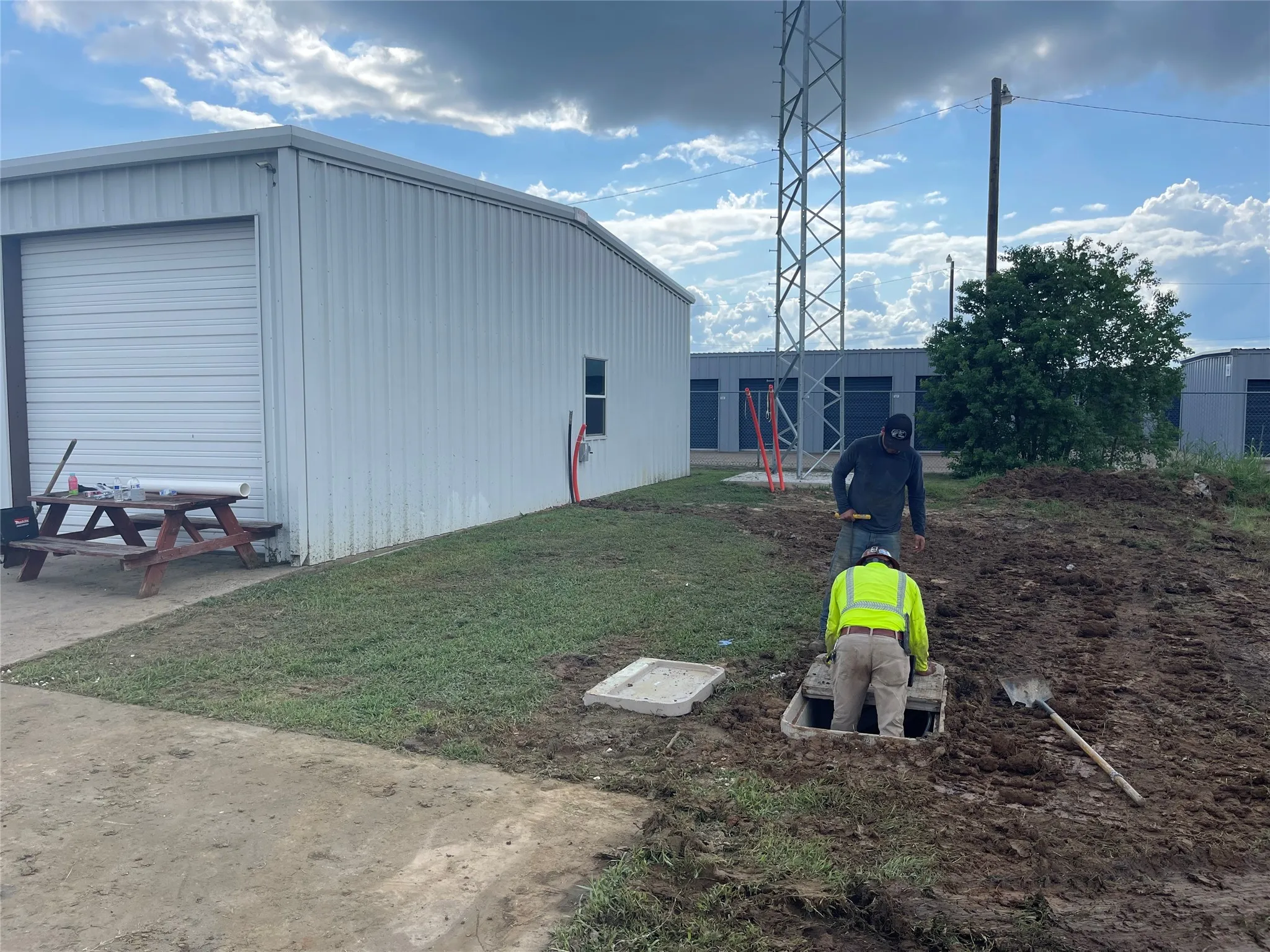 Installation of fiber (taken on day of installation)