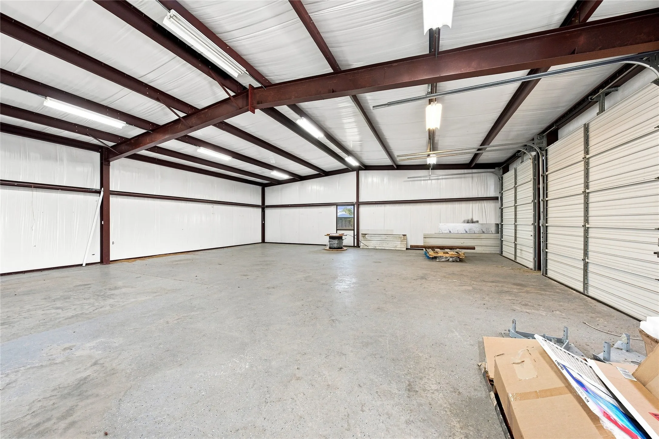 Inside the 1,600 sq ft warehouse garage