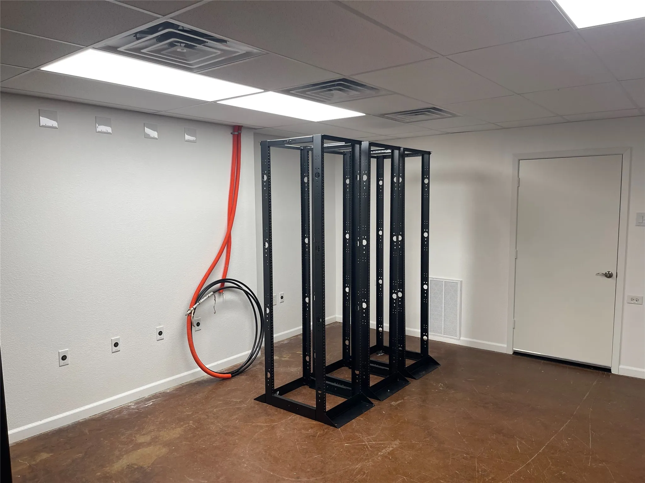 Installation of fiber (taken during installation)