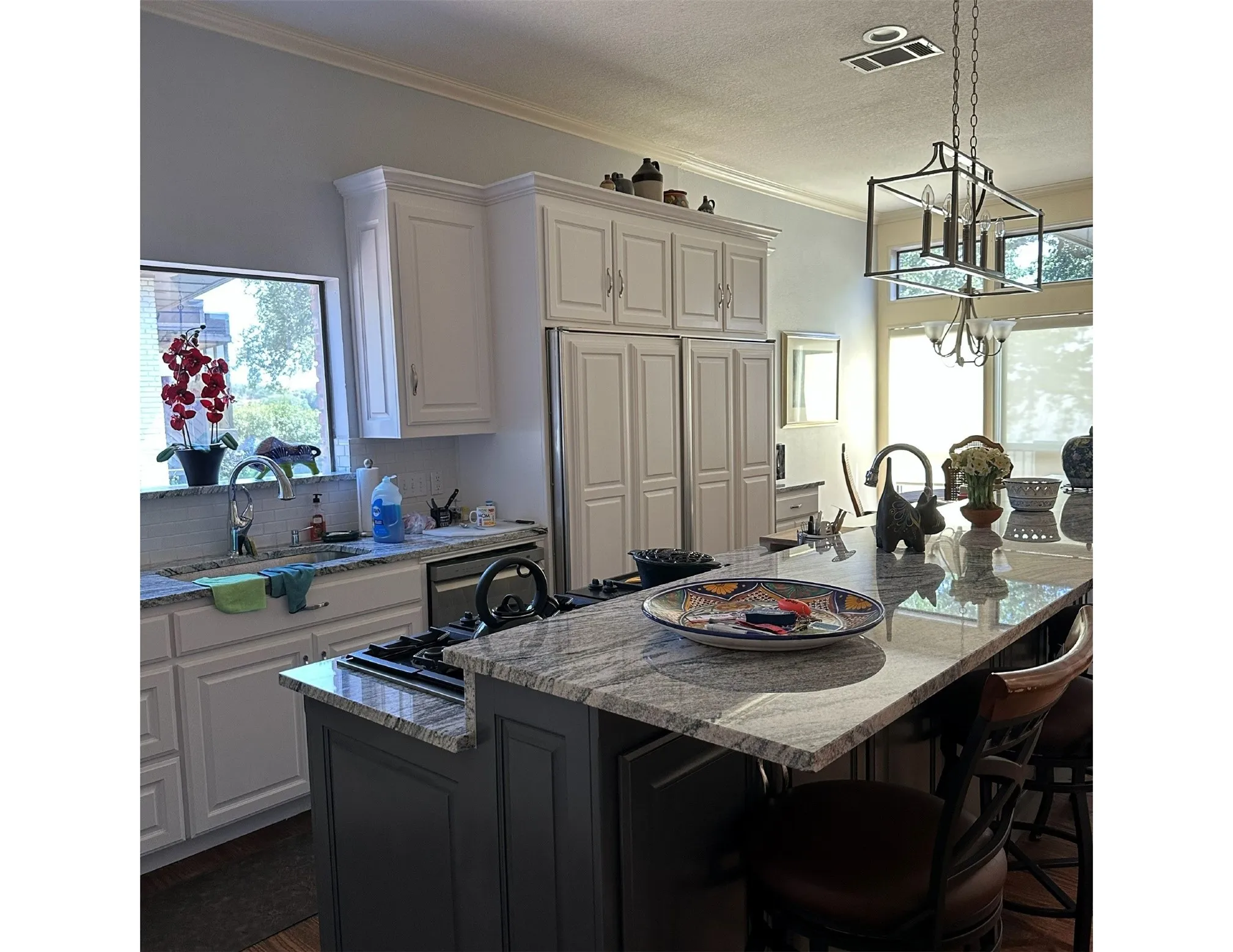 Kitchen with Island Seating and Dining Area