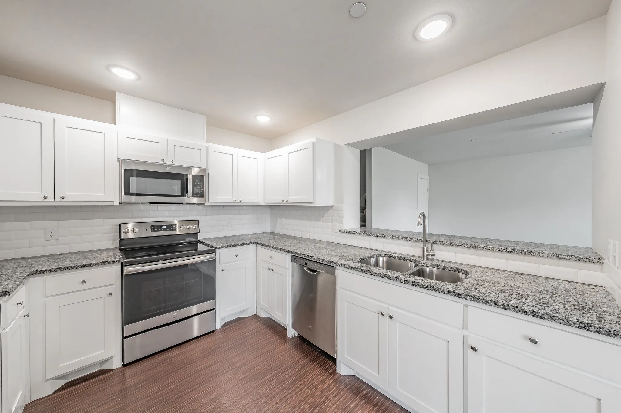cabinets offer lots of storage