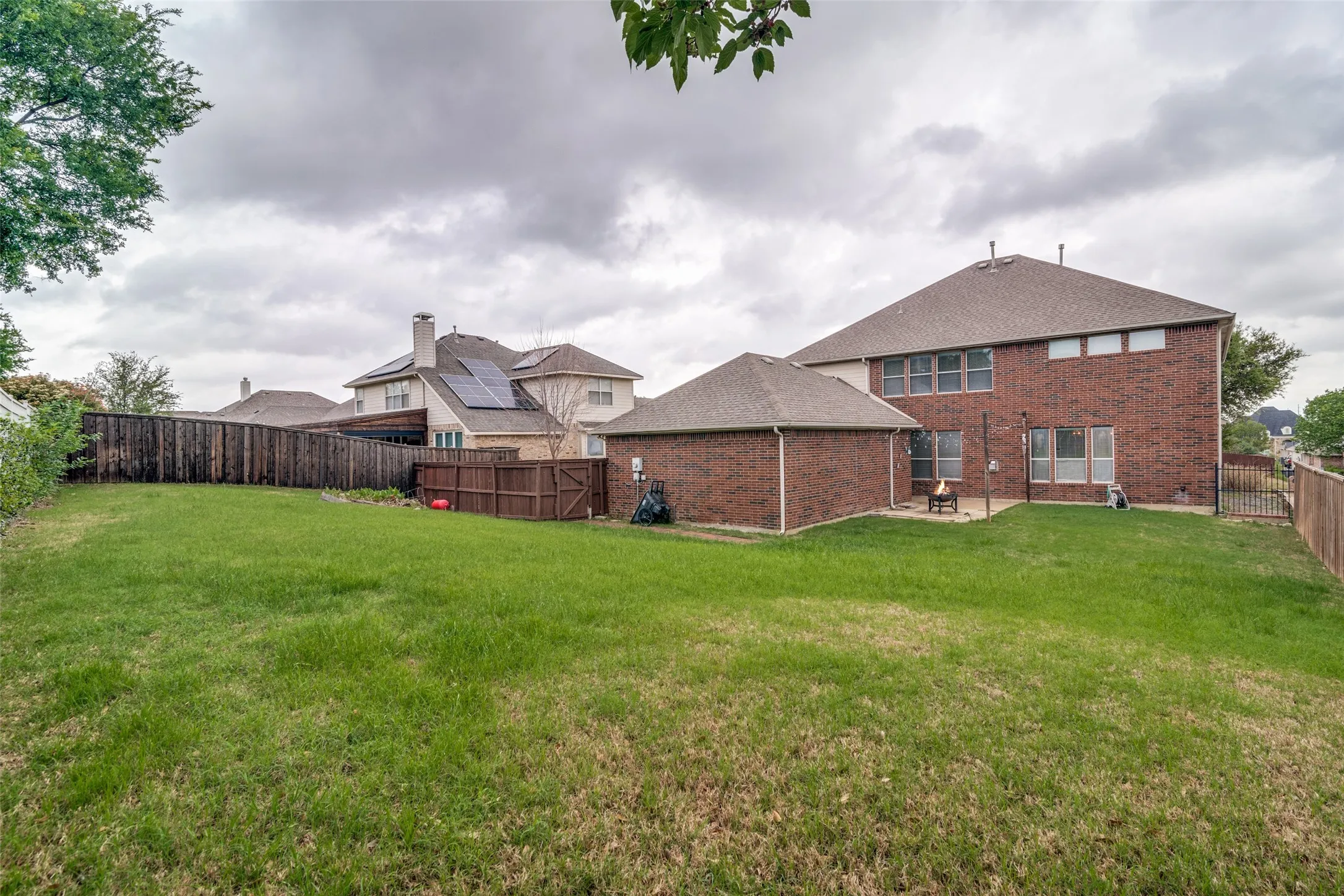 Large backyard