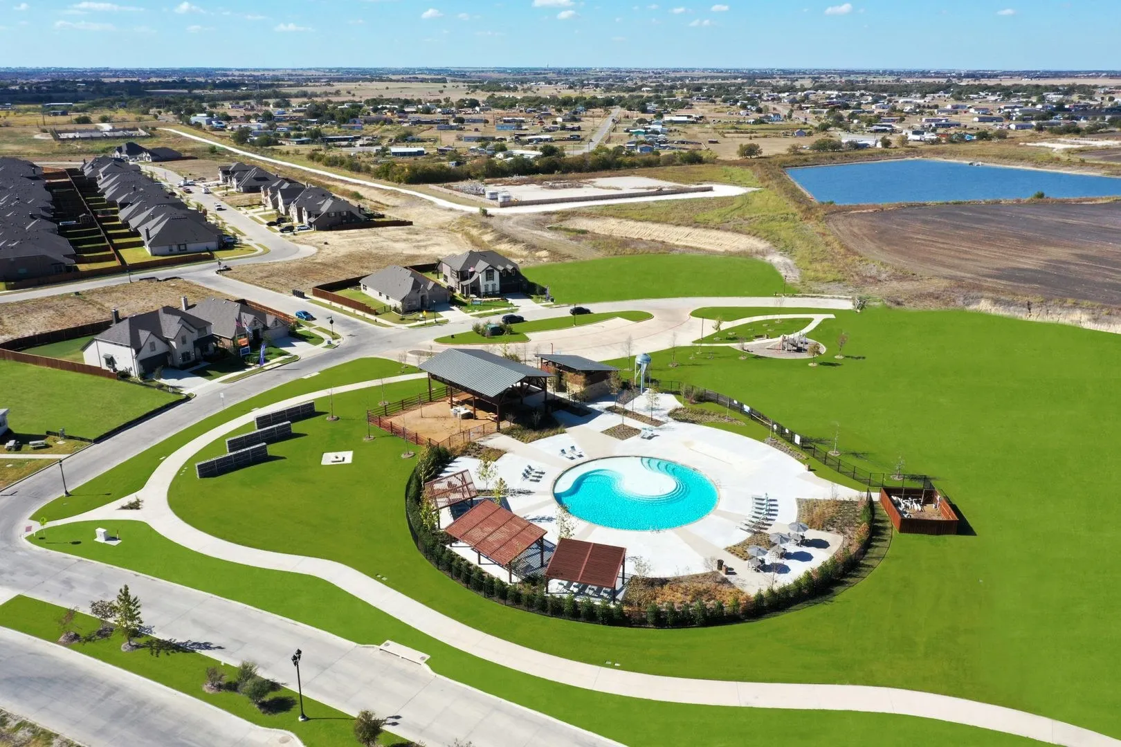 Aerial of pool