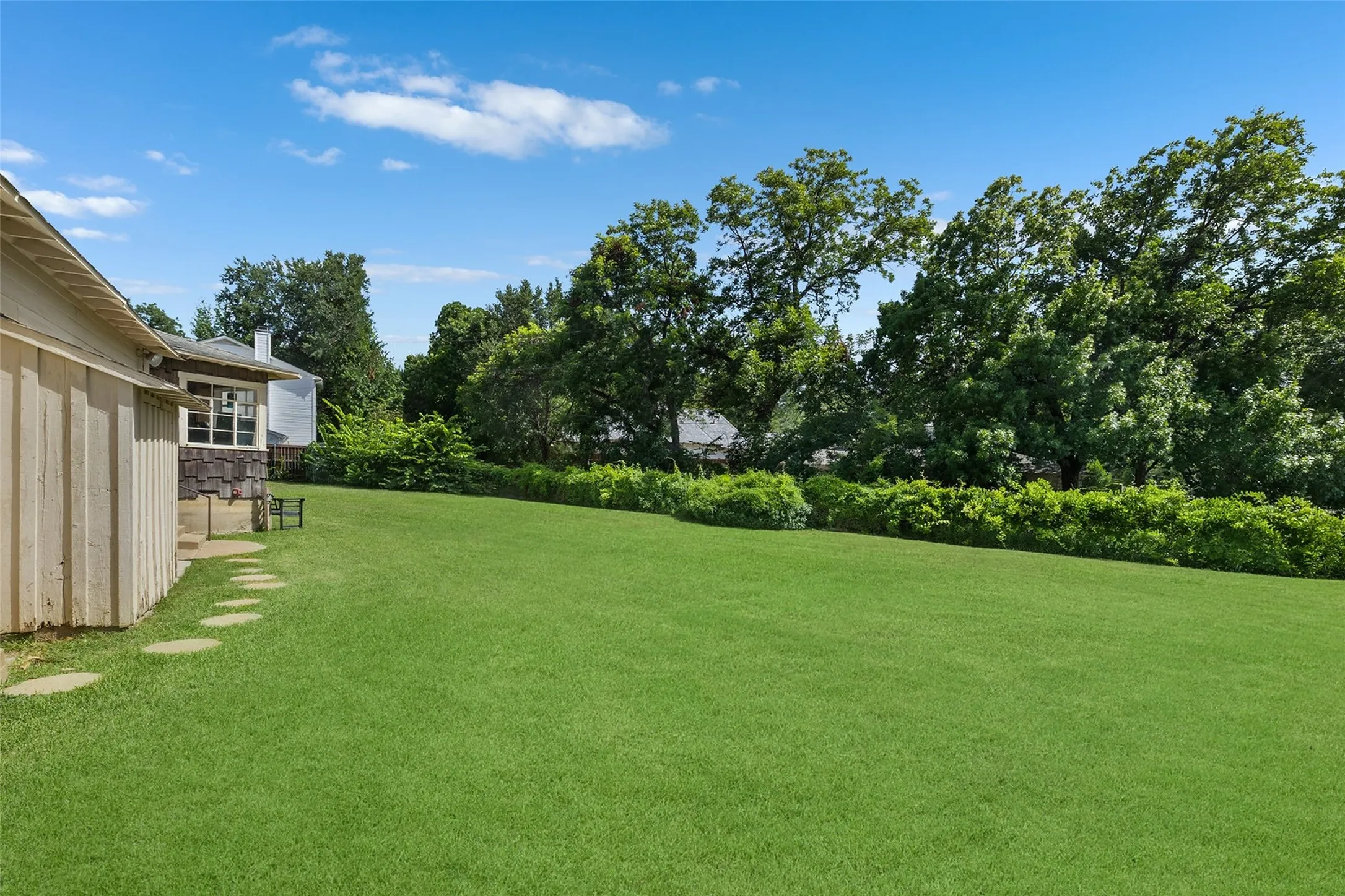 Large backyard