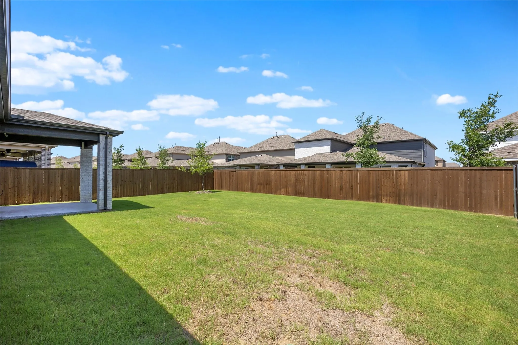 Spacious backyard