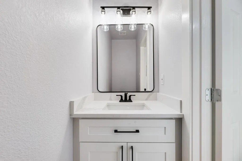 Jack-and-Jill bathroom with modern finishes