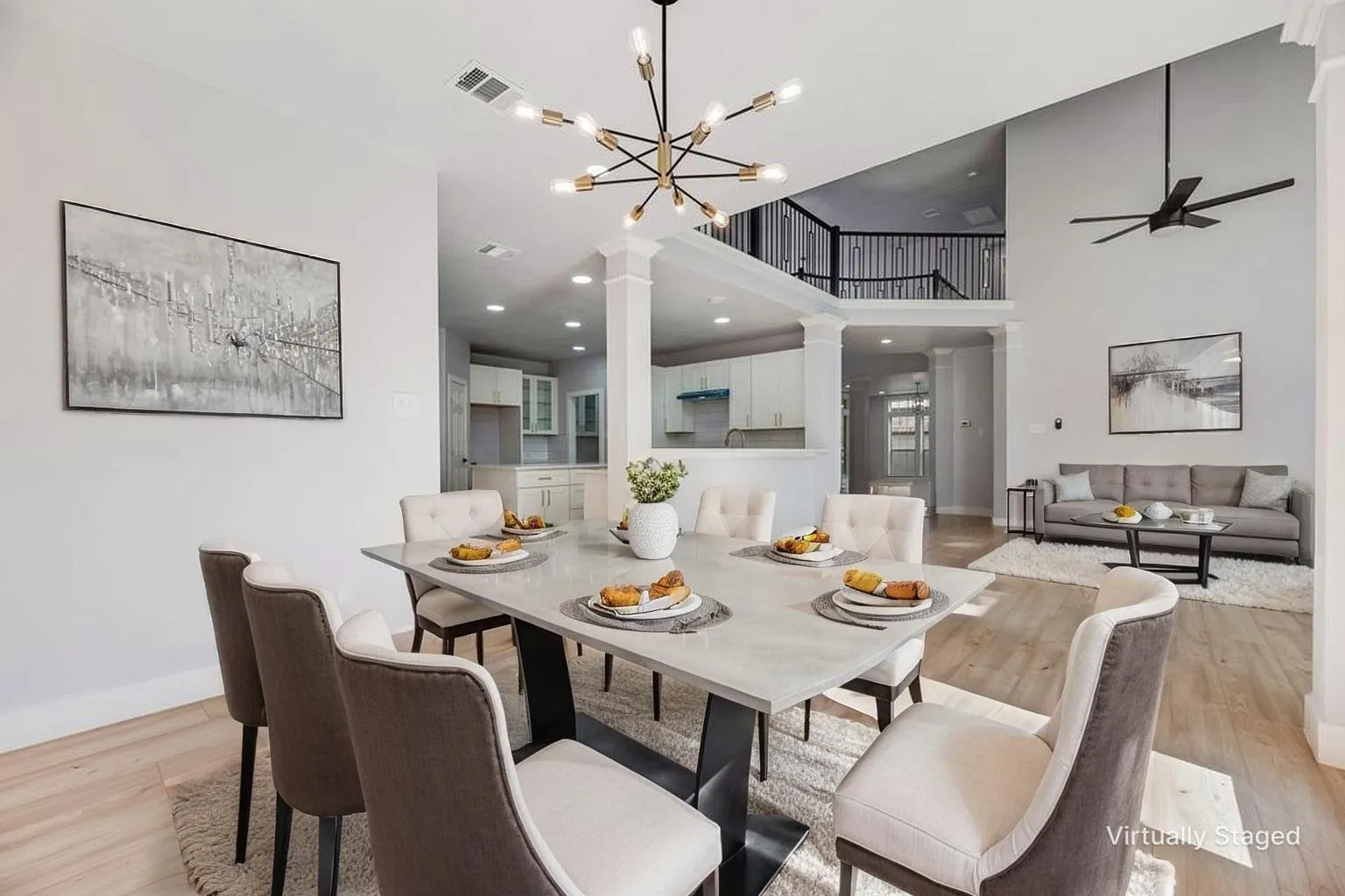Dining area that opens to family room
