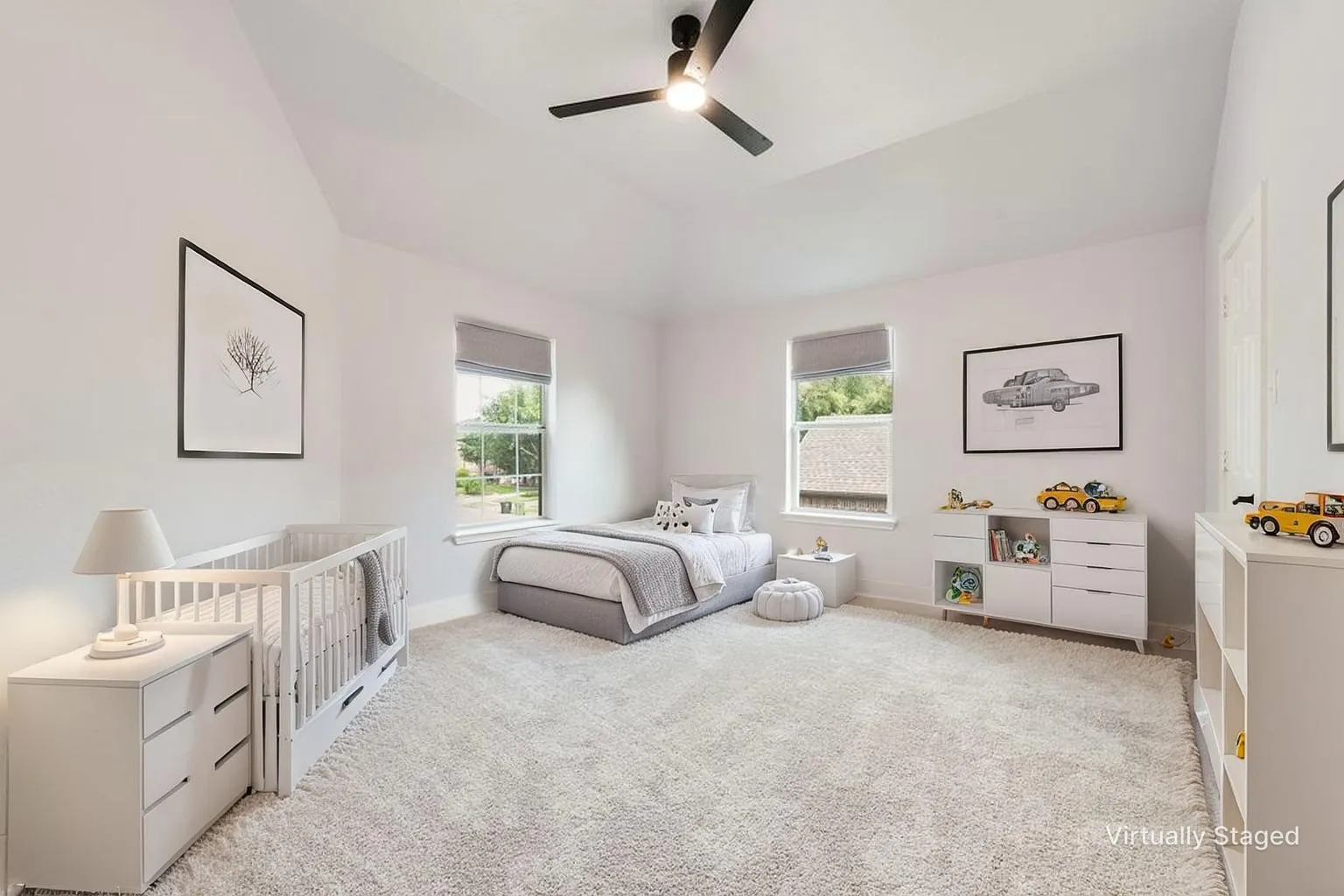 Secondary bedroom that share a well appointed Jack-and-Jill bathroom